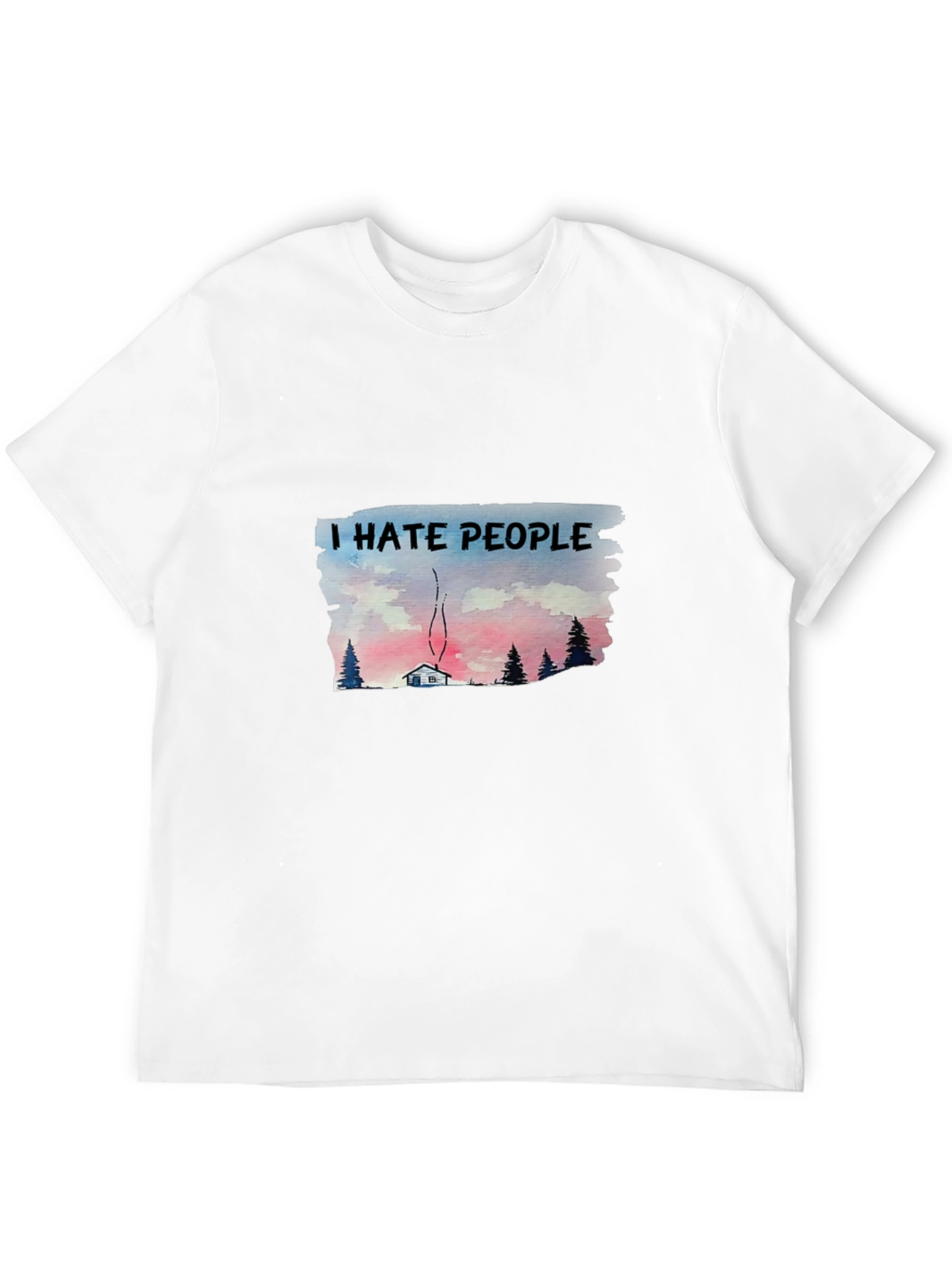 Black I Hate People T-Shirt - Cabin in the Woods Graphic Tee view 12