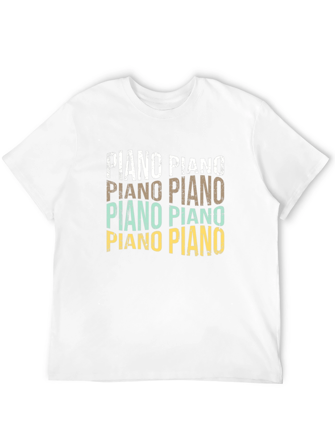 Black Piano Retro Style T-Shirt view 12