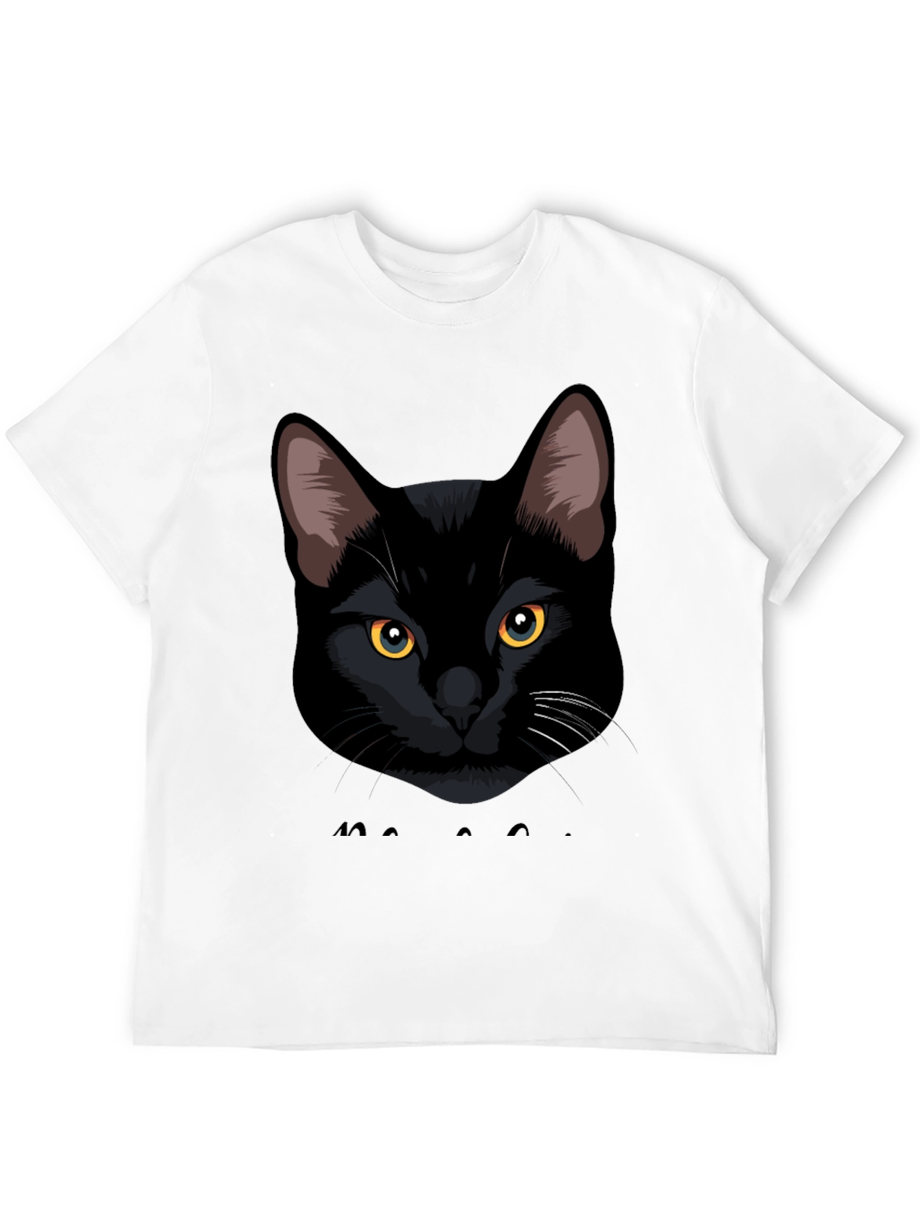 Black Black Cat Graphic Tee - Men's Casual T-Shirt view 12