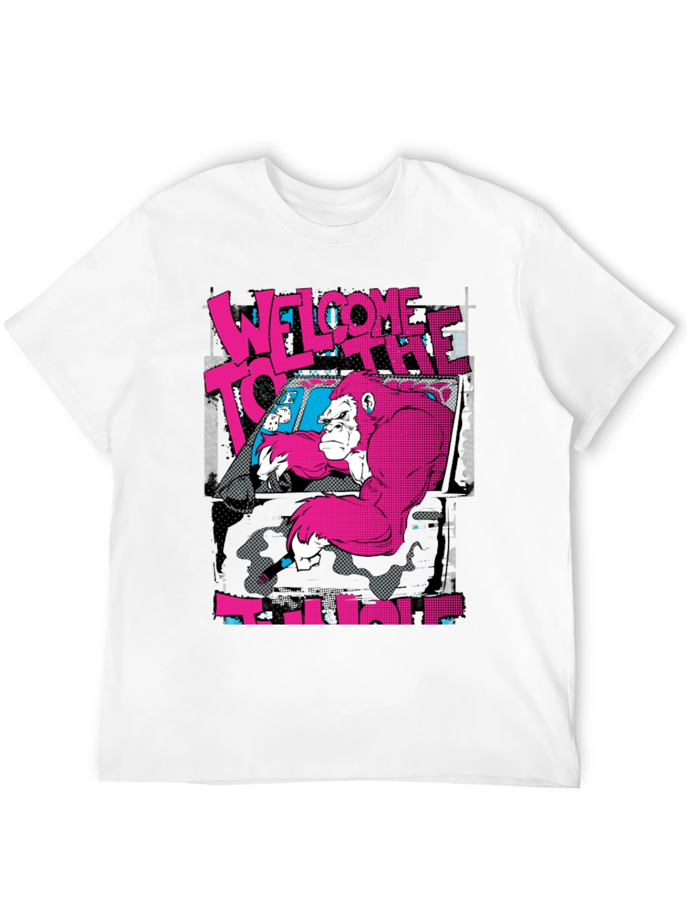 Black Welcome to the Jungle Gorilla Graphic T-Shirt view 12