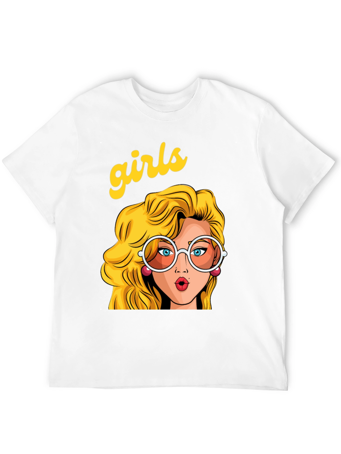 Black Retro 'Girls' Graphic Print Black T-Shirt view 12