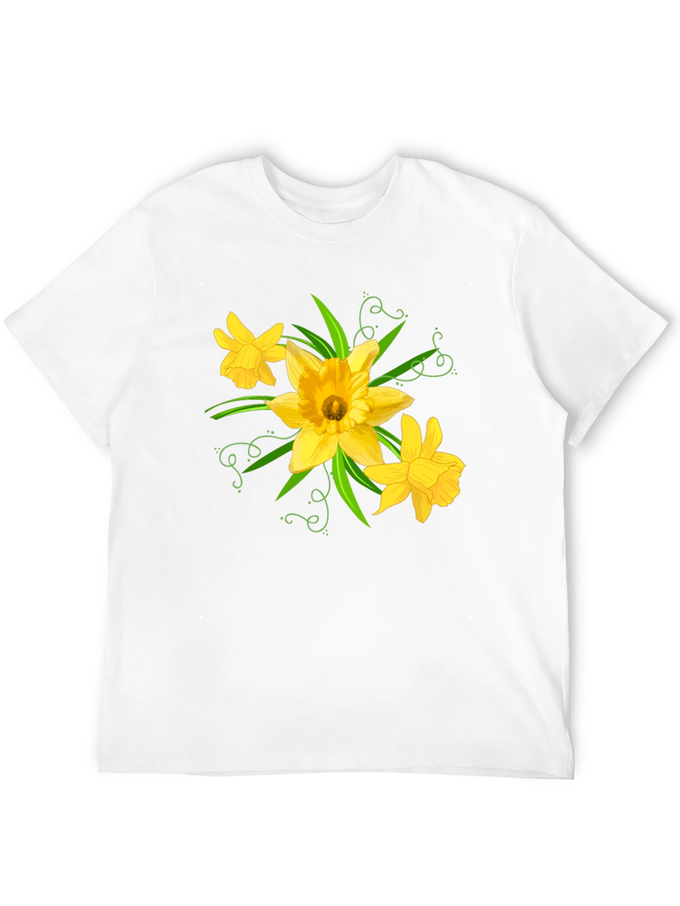 Daffodil Graphic Tee - Black Cotton T-Shirt - 12
