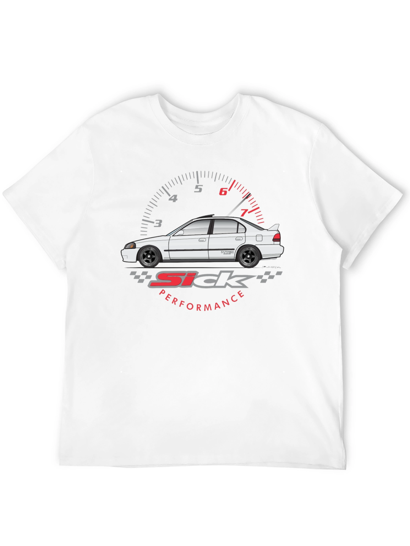 Black Sick Performance Car Graphic T-Shirt view 12