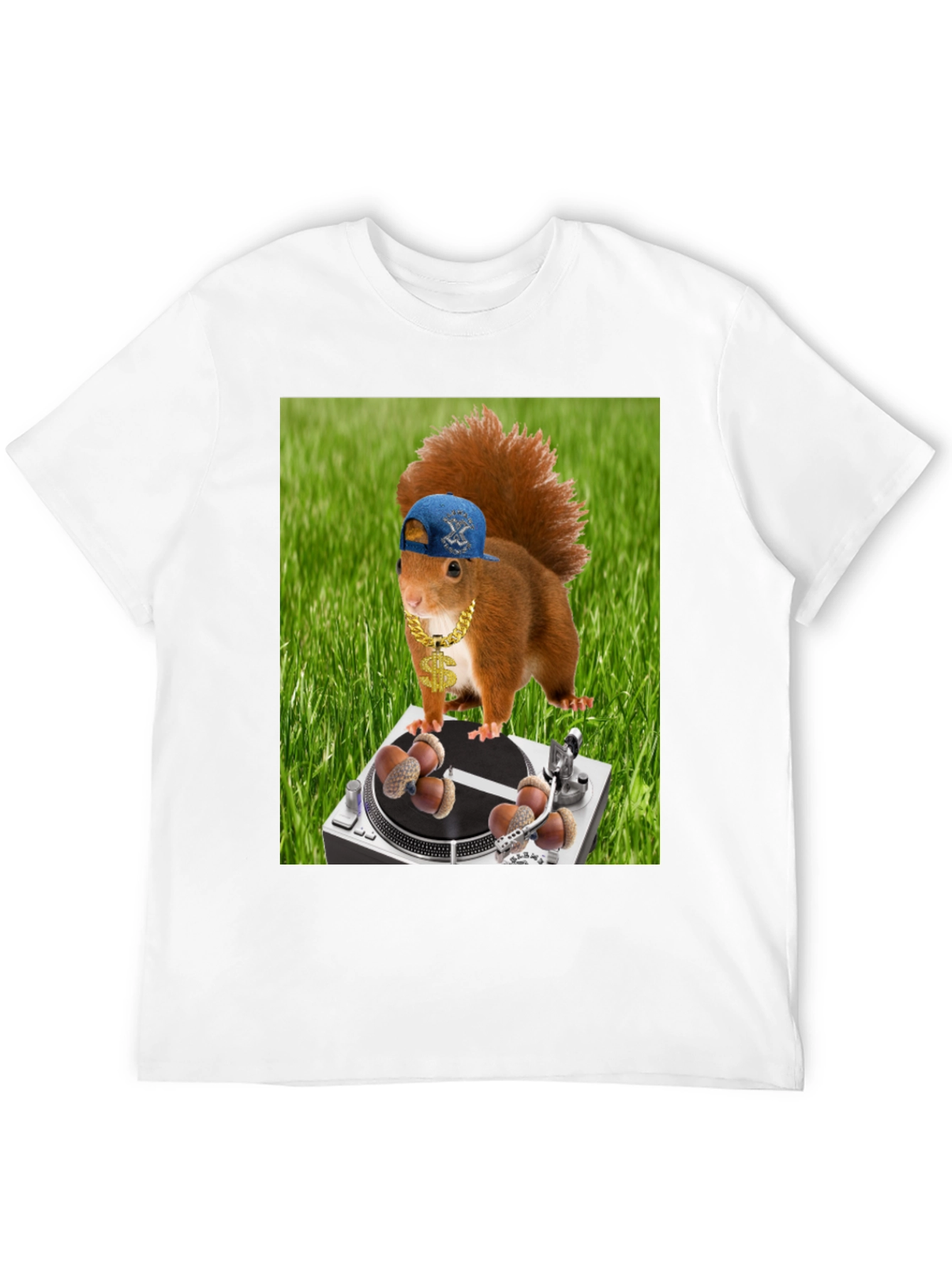 Black Funny Squirrel DJ T-Shirt - Party Animal view 12