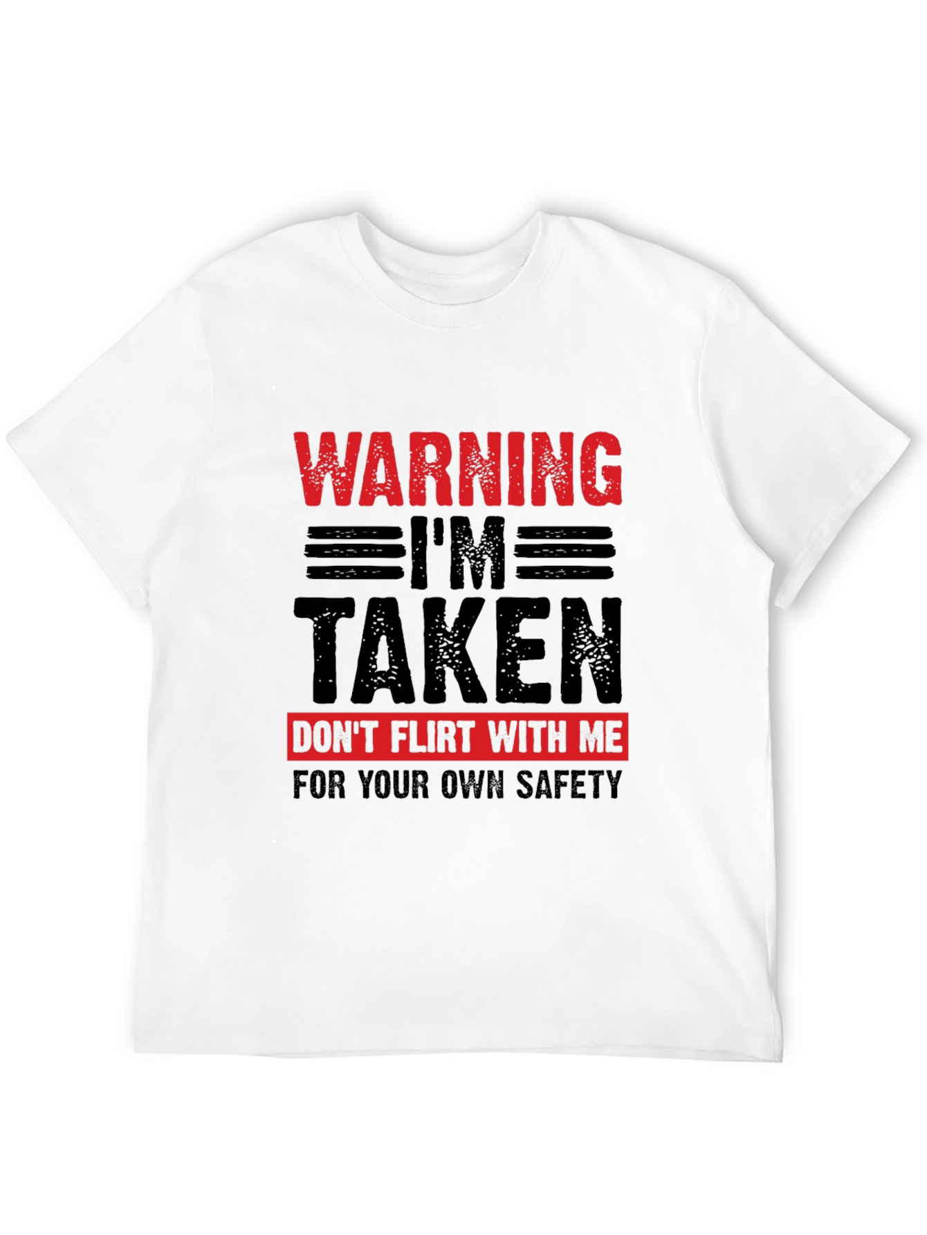 Black Warning I'm Taken T-Shirt - Novelty Graphic Tee view 12