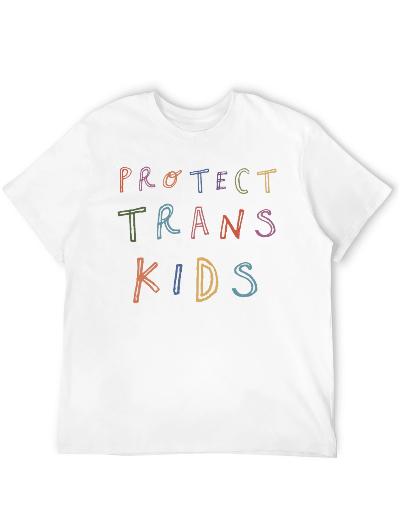 Black Protect Trans Kids T-Shirt - Colorful Advocacy view 12