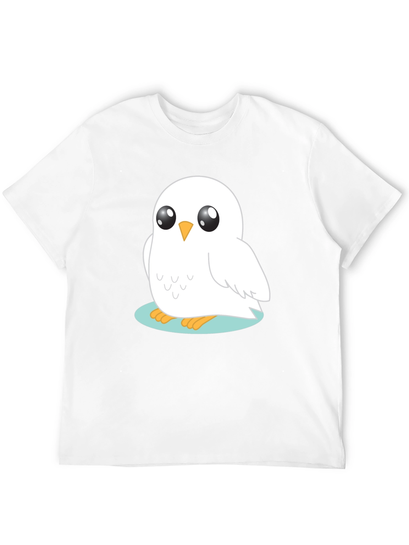 Black Cute Owl Graphic T-Shirt - Black Cotton Tee view 12