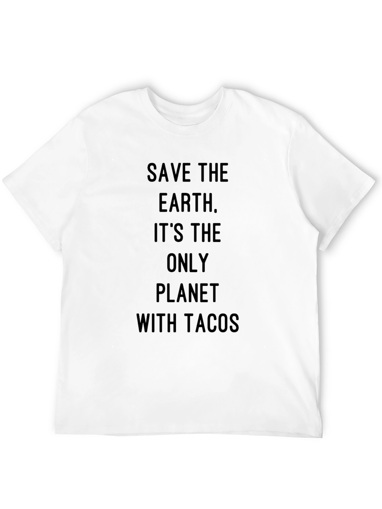 Black Save The Earth Tacos Graphic Tee - Funny Slogan T-Shirt view 12