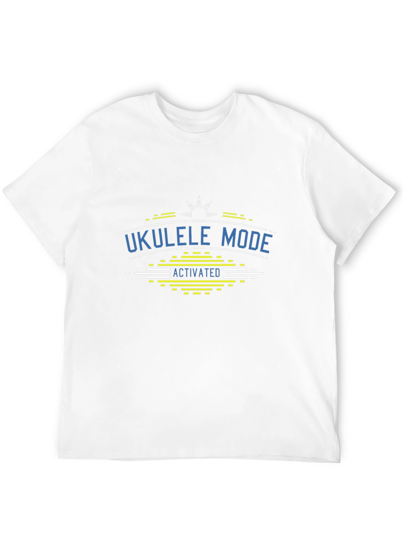 Black Ukulele Mode Activated Black T-Shirt view 12