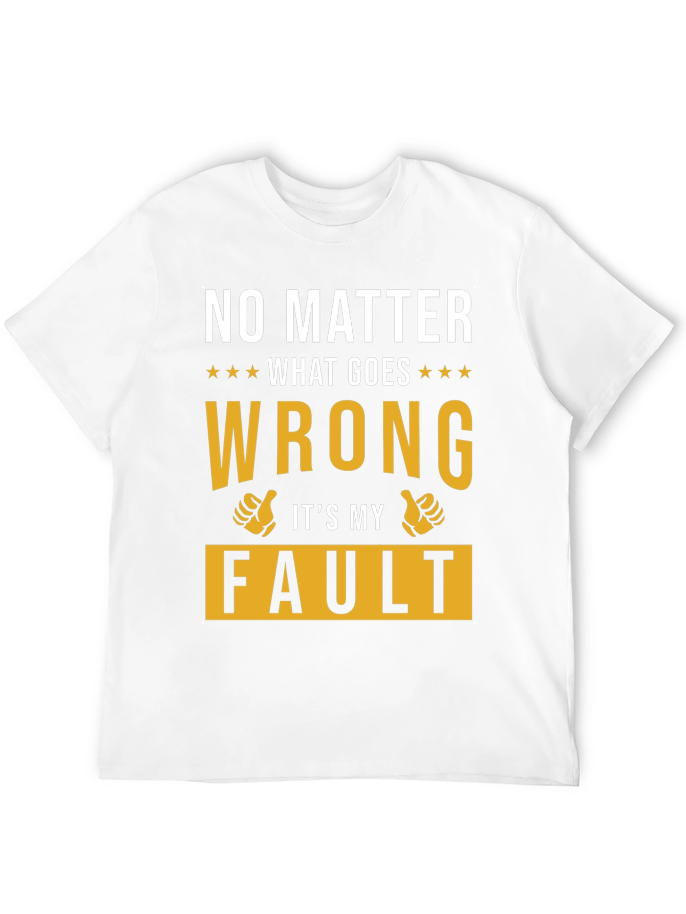 Black Funny Graphic T-Shirt - "It's My Fault" view 12