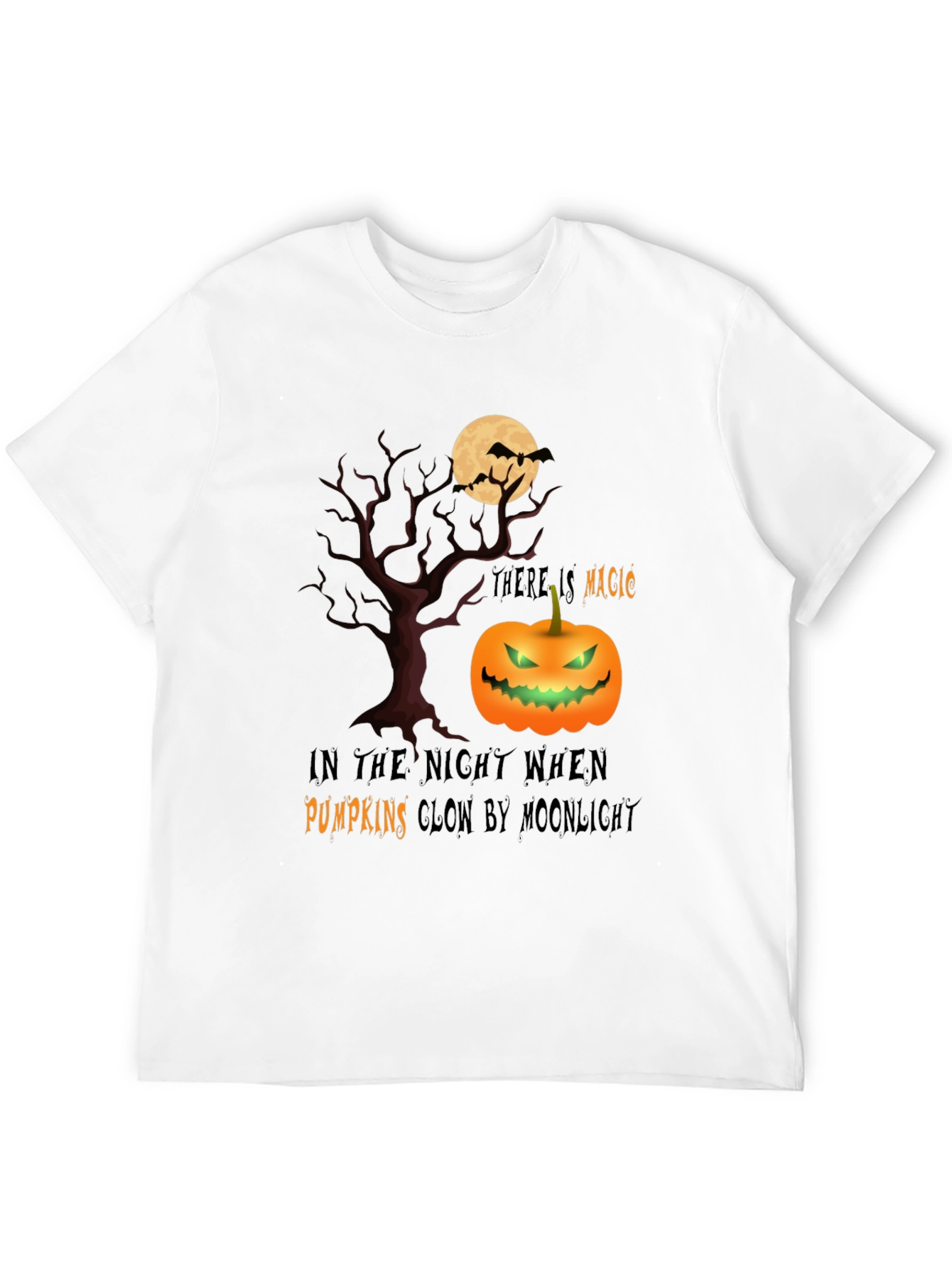 Halloween Magic Pumpkin Glow Men's T-Shirt - 12
