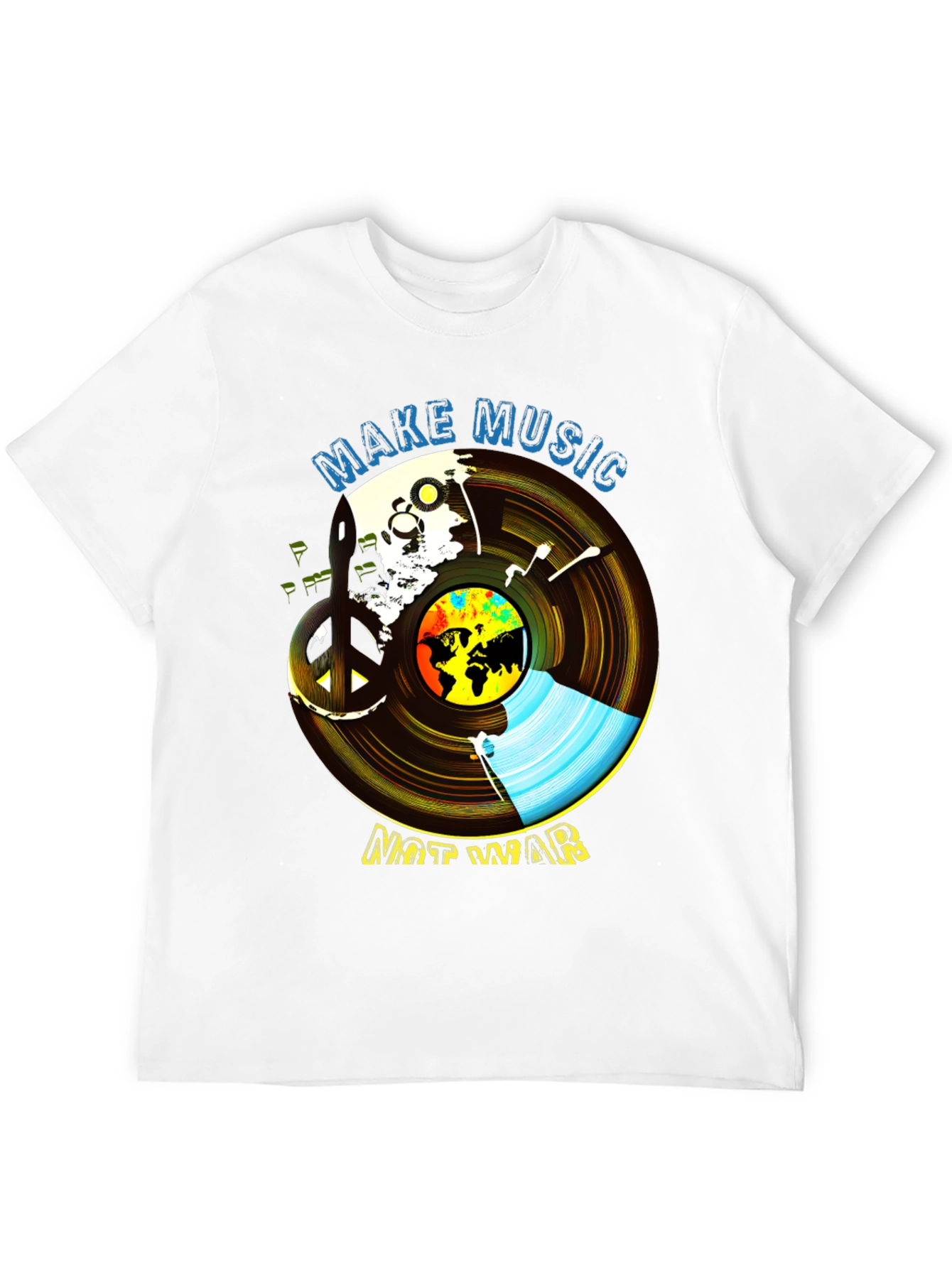 Make Music Not War Graphic Tee - Unisex Peace T-Shirt - 12