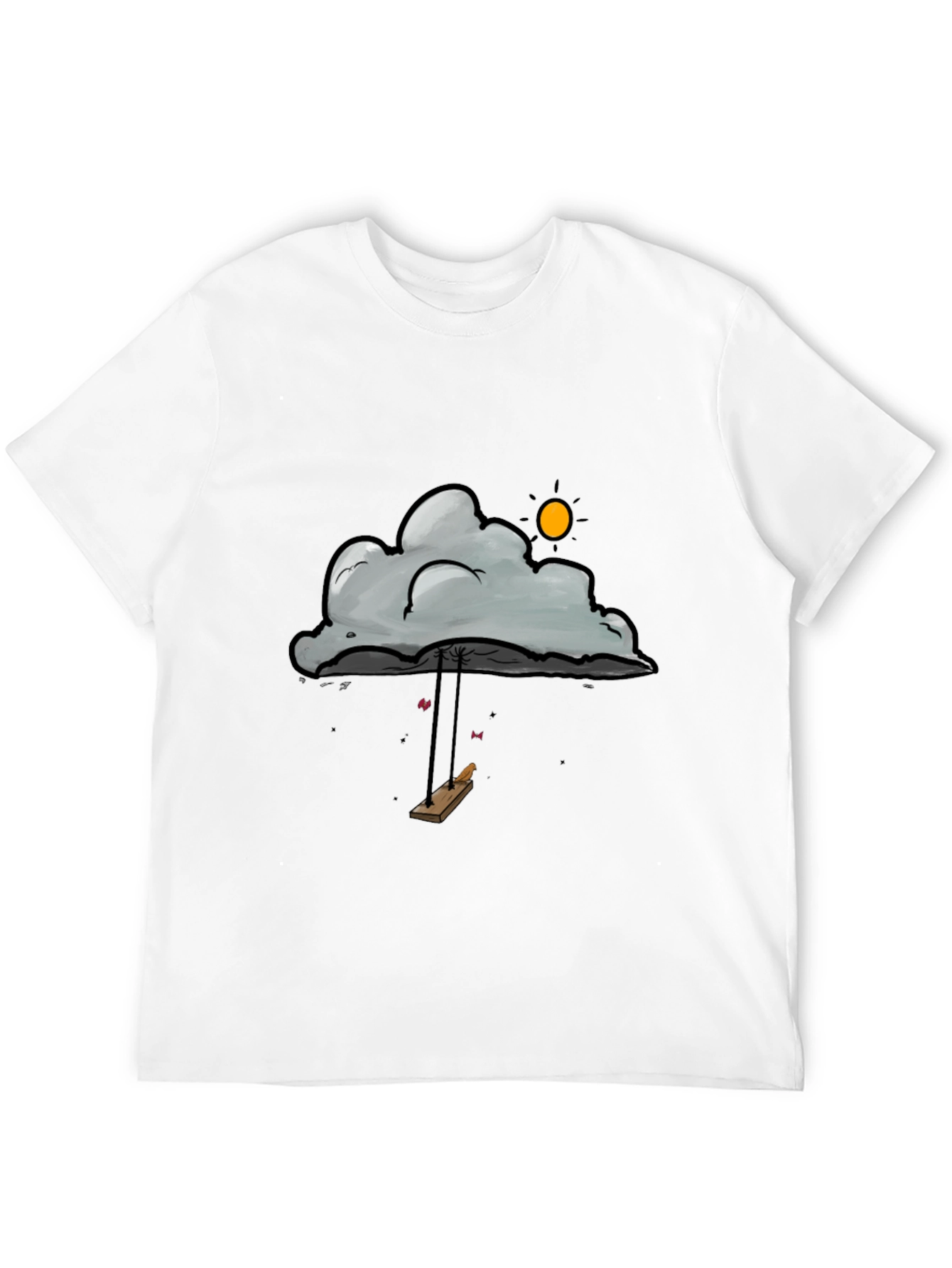 Black Cloud Swing Graphic T-Shirt - Unique Design view 12