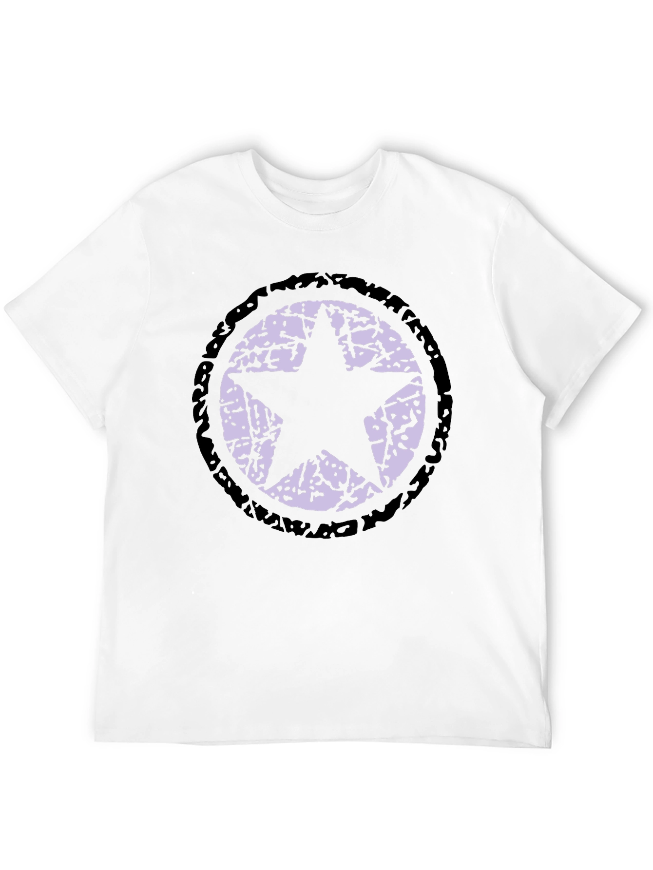 Black Distressed Star Graphic Black T-Shirt view 12