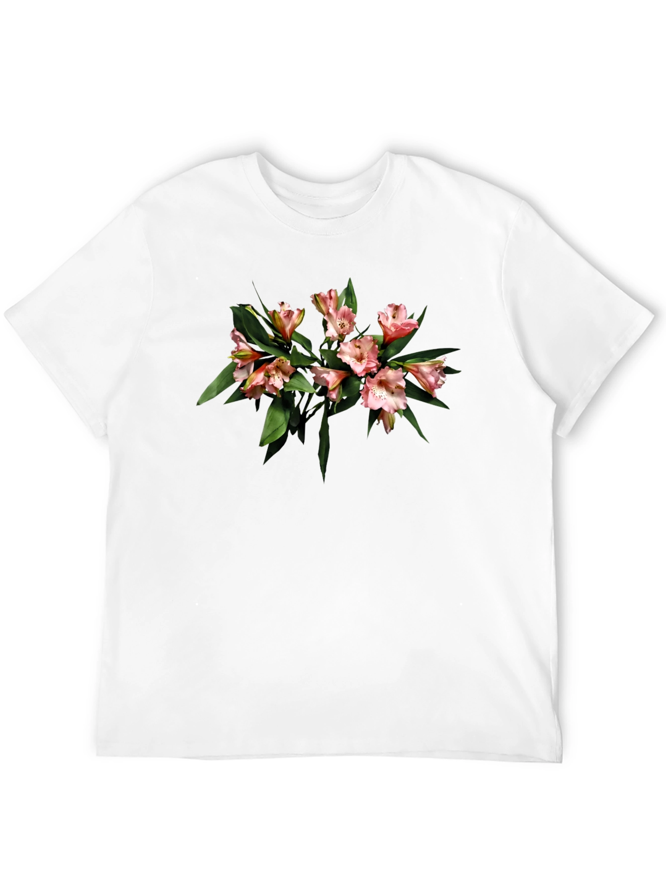 Black Floral Print Black T-Shirt - Casual Style view 12