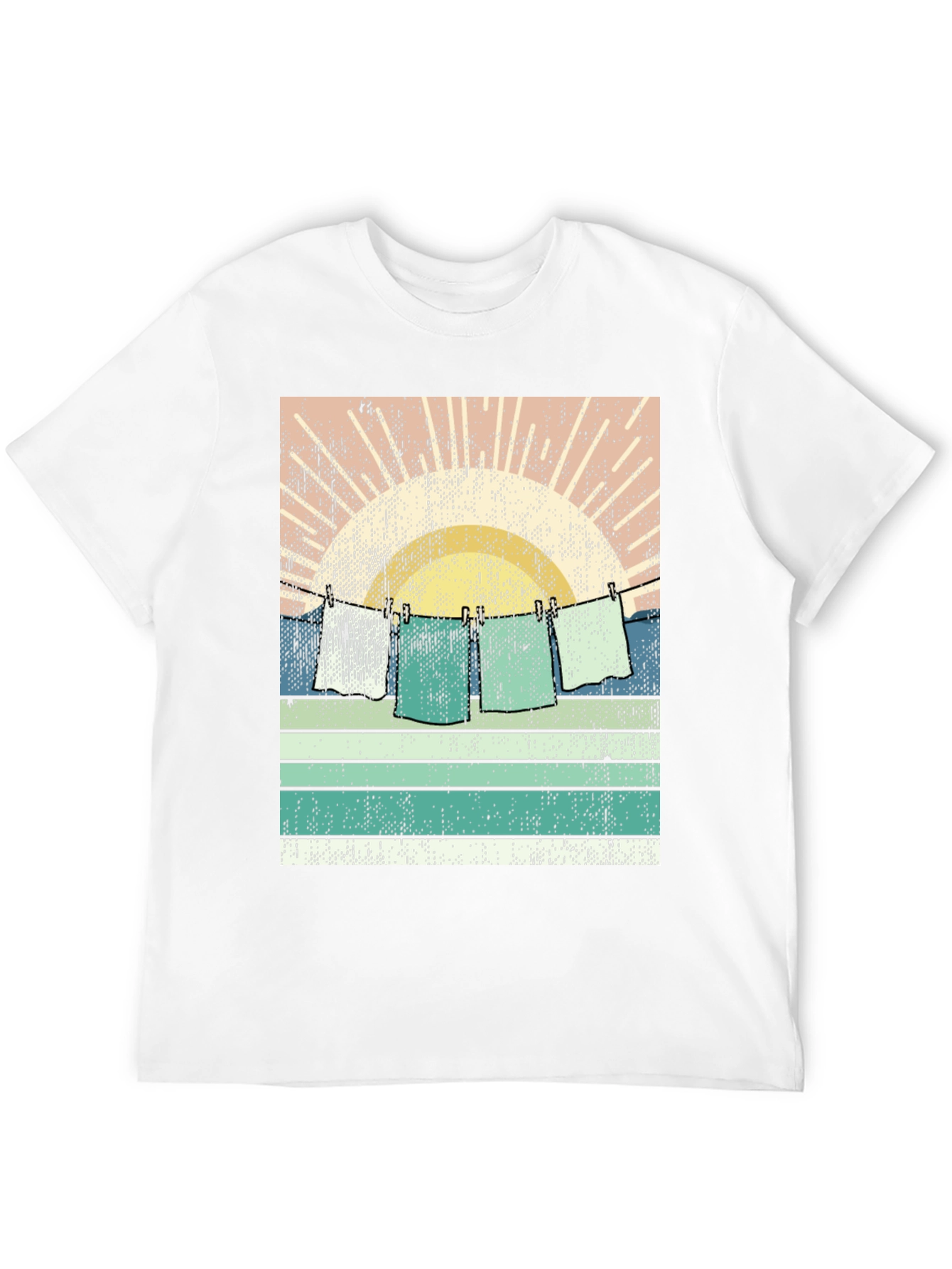 Black Retro Sunset Laundry T-Shirt view 12