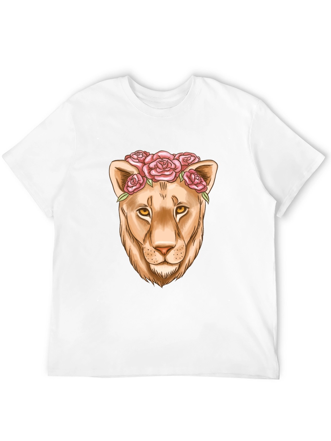 Black Lioness Flower Crown Graphic Tee - Black view 12