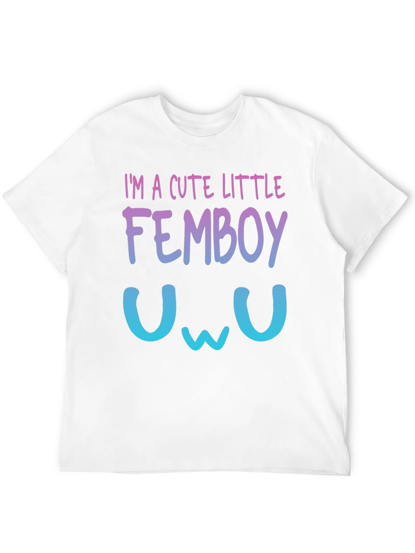 Black Cute Little Femboy T-Shirt - Gradient Design view 12