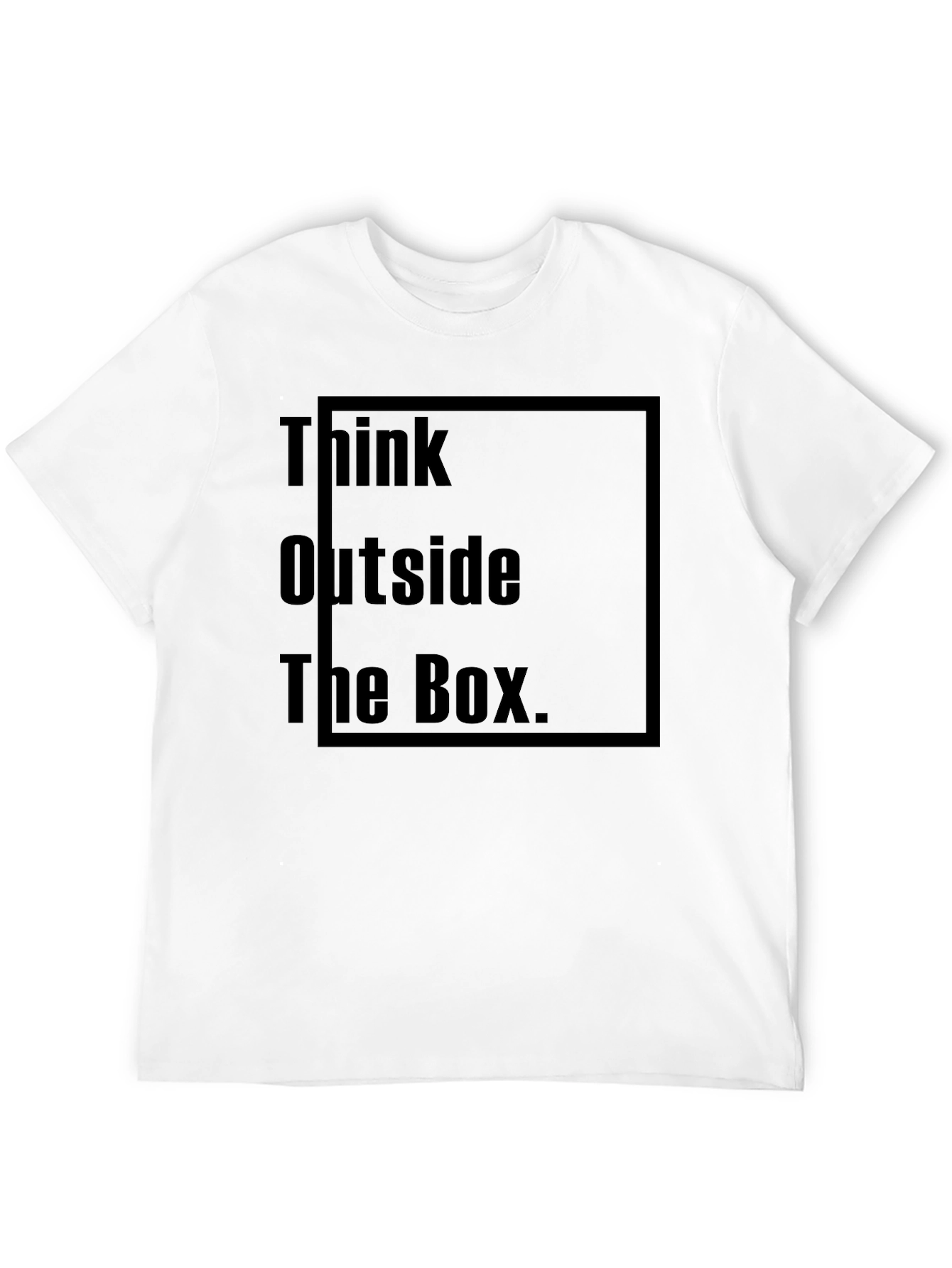 Black Think Outside the Box Black Graphic Tee view 12
