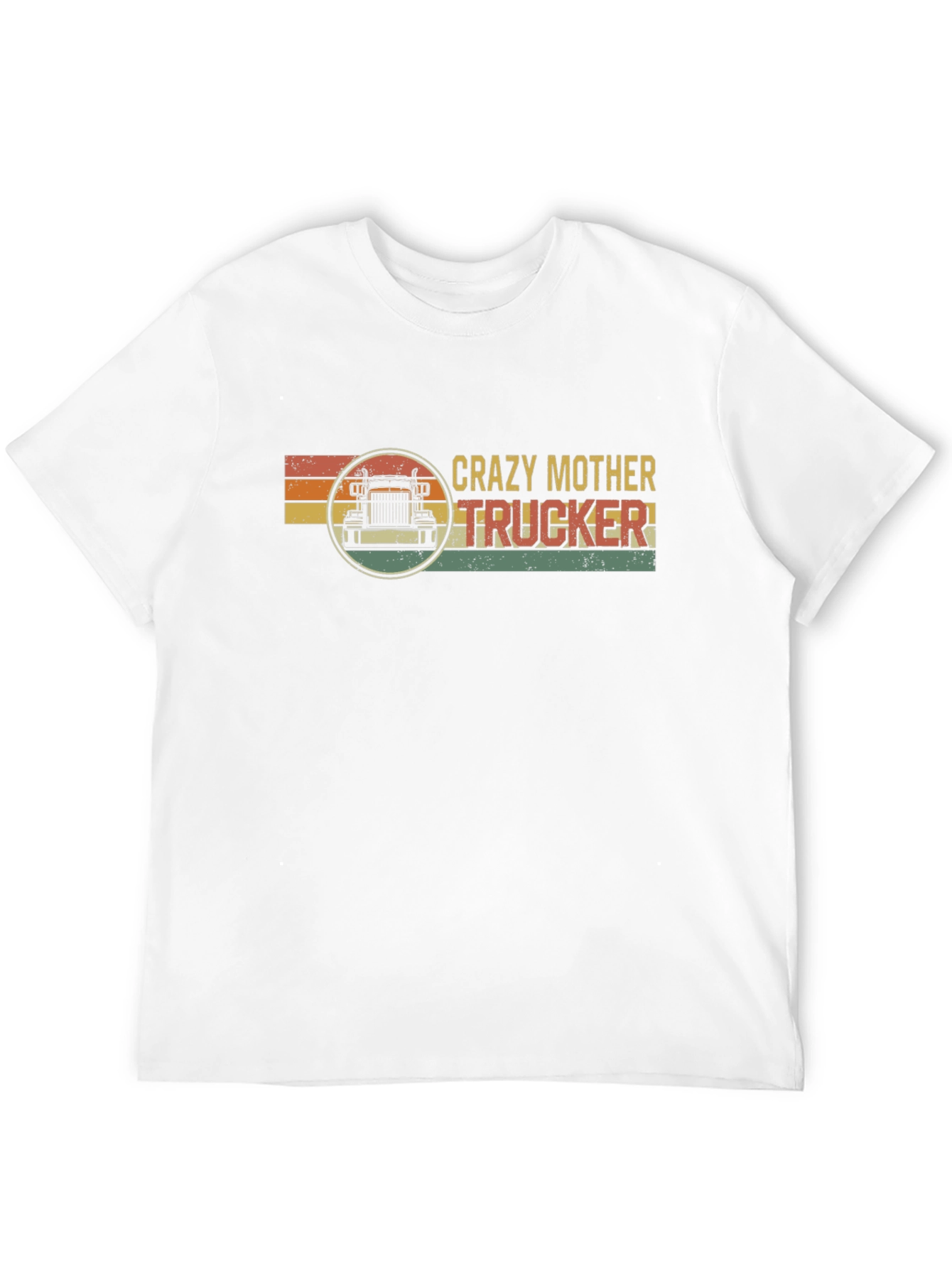 Black Crazy Mother Trucker T-Shirt - Vintage Style view 12