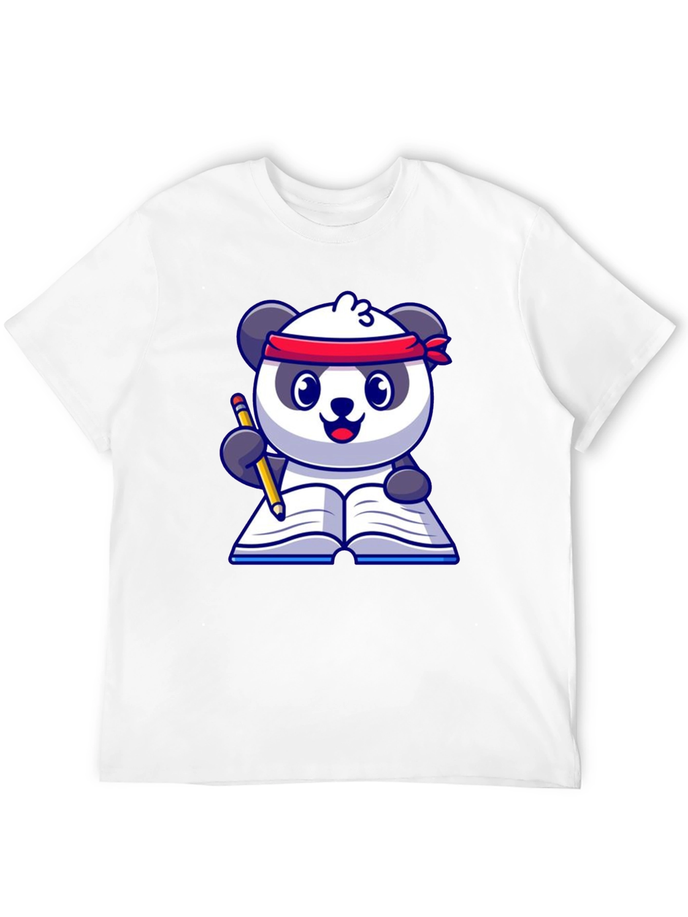 Black Panda Reader T-Shirt - Study Buddy view 12