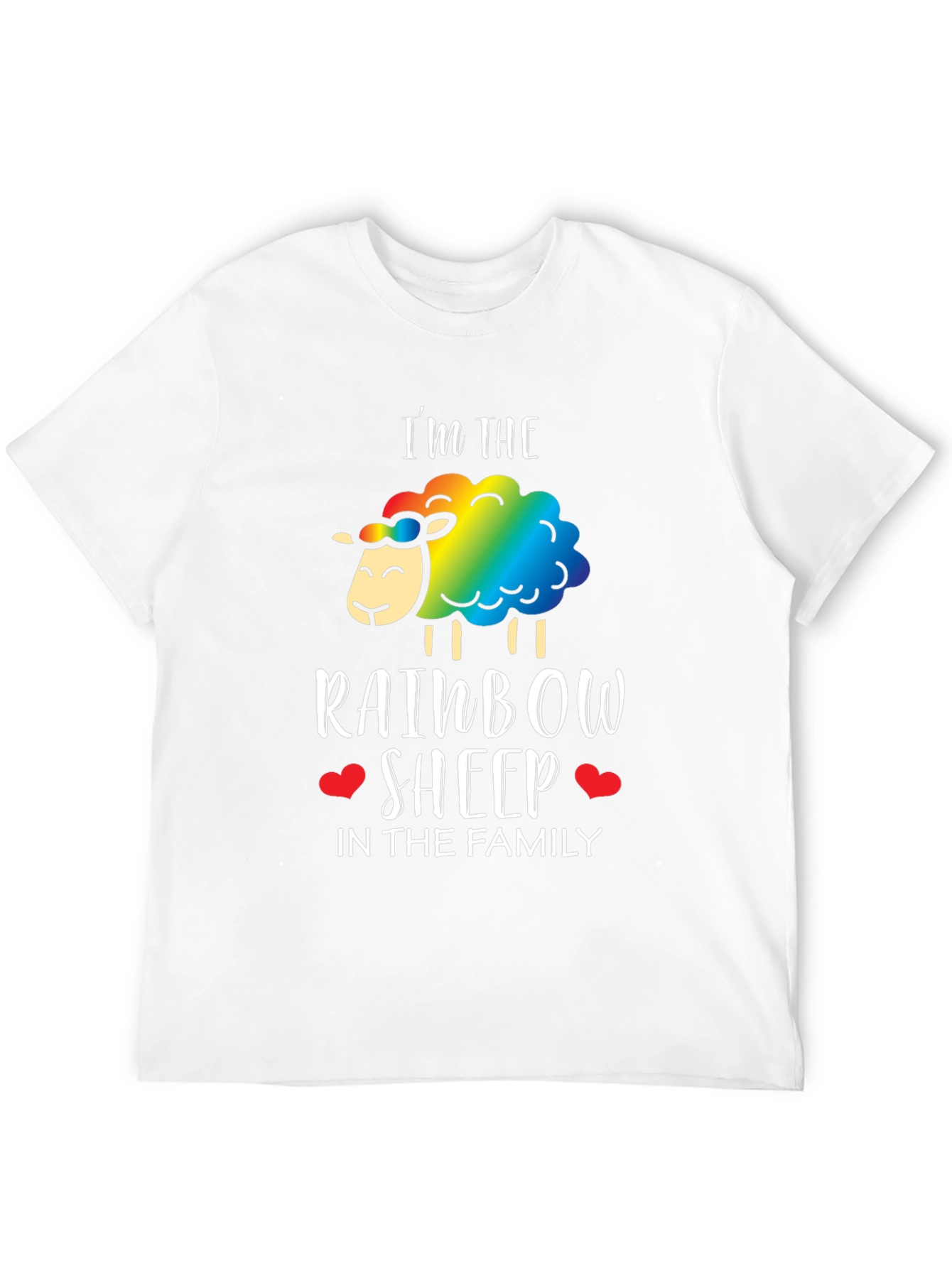 Black Rainbow Sheep Family T-Shirt - Pride LGBTQ+ Tee view 12