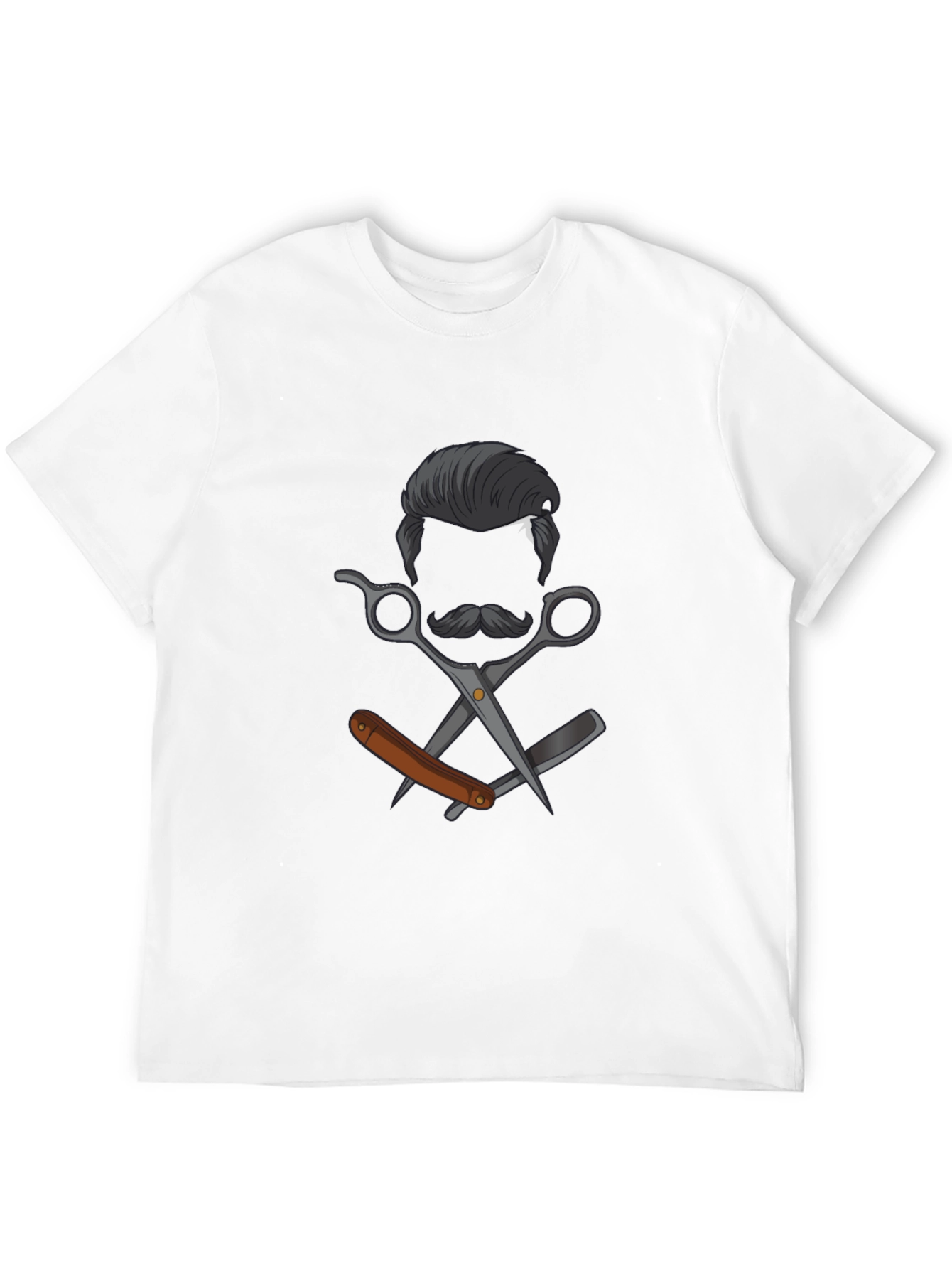 Black Barber Shop Style T-Shirt - Hair Stylist Tee view 12