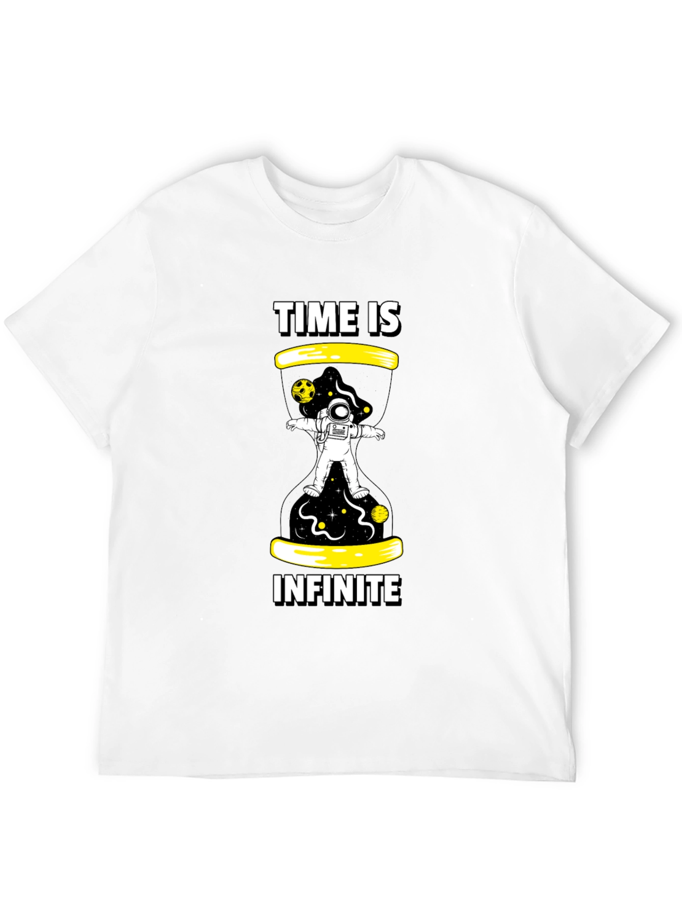Black Time is Infinite Black Graphic Tee view 12