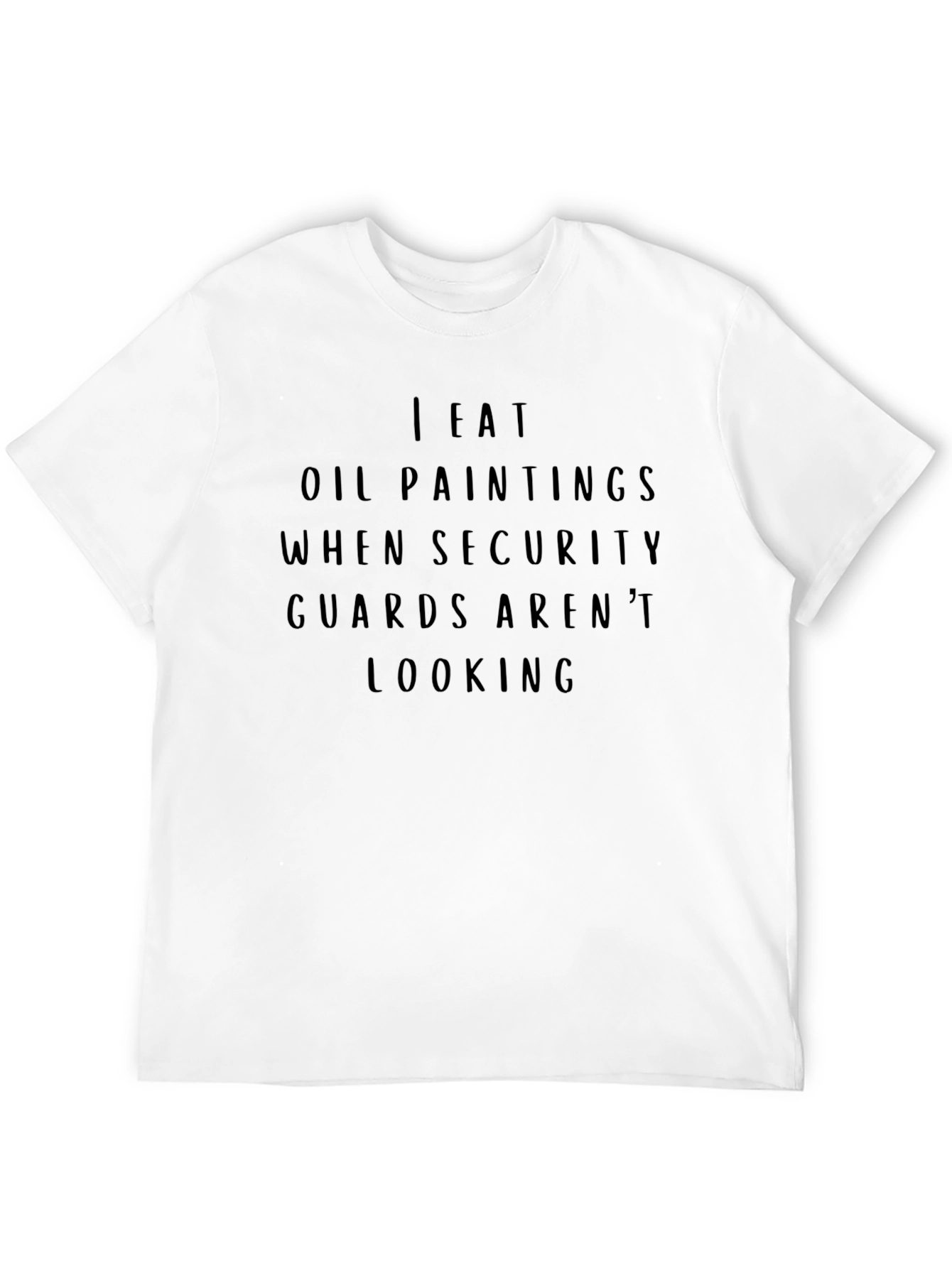 Black Funny 'I Eat Oil Paintings' Black T-Shirt view 12