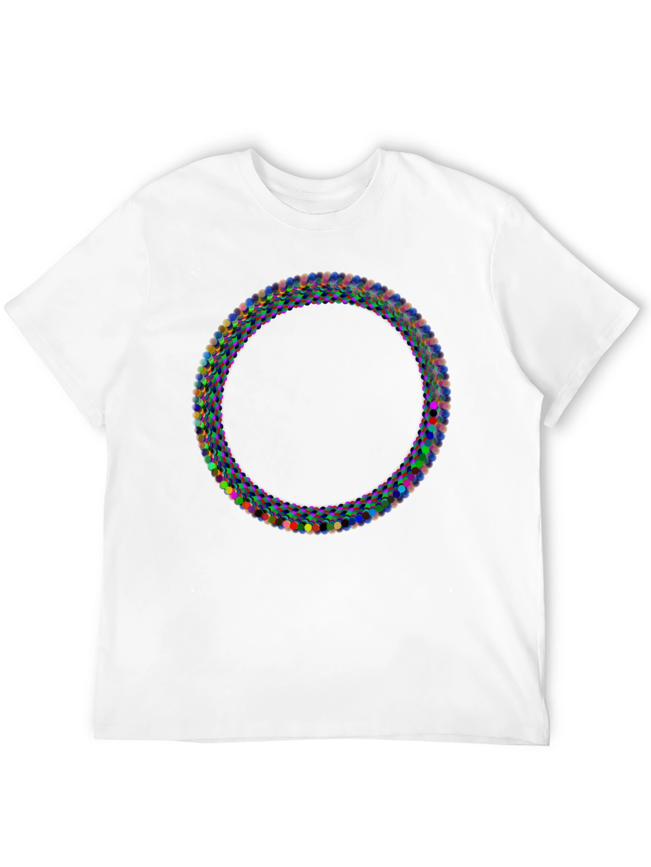 Black Abstract Circle Graphic Black T-Shirt view 12