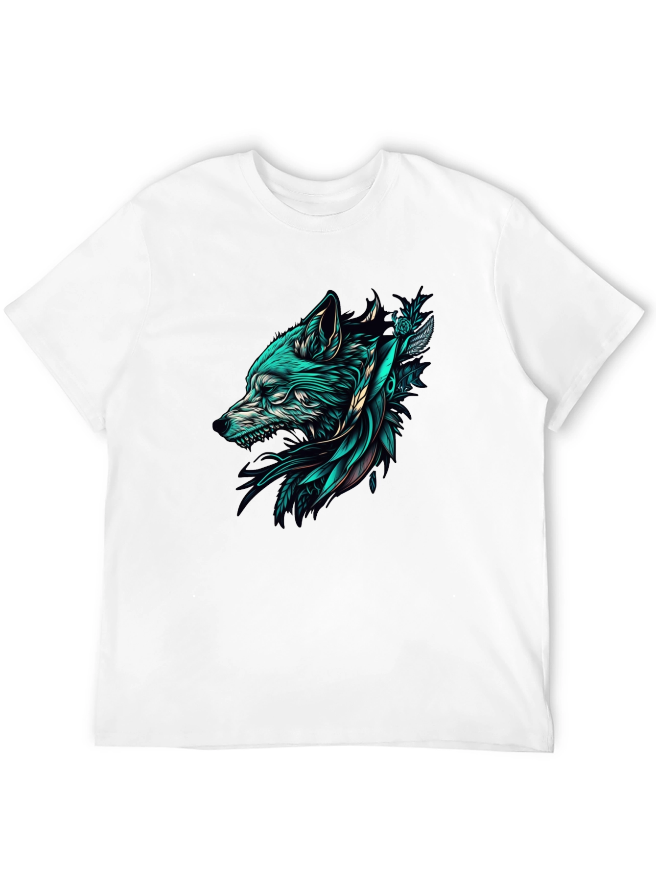 Black Wolf Graphic Tee - Stylish Black T-Shirt view 12