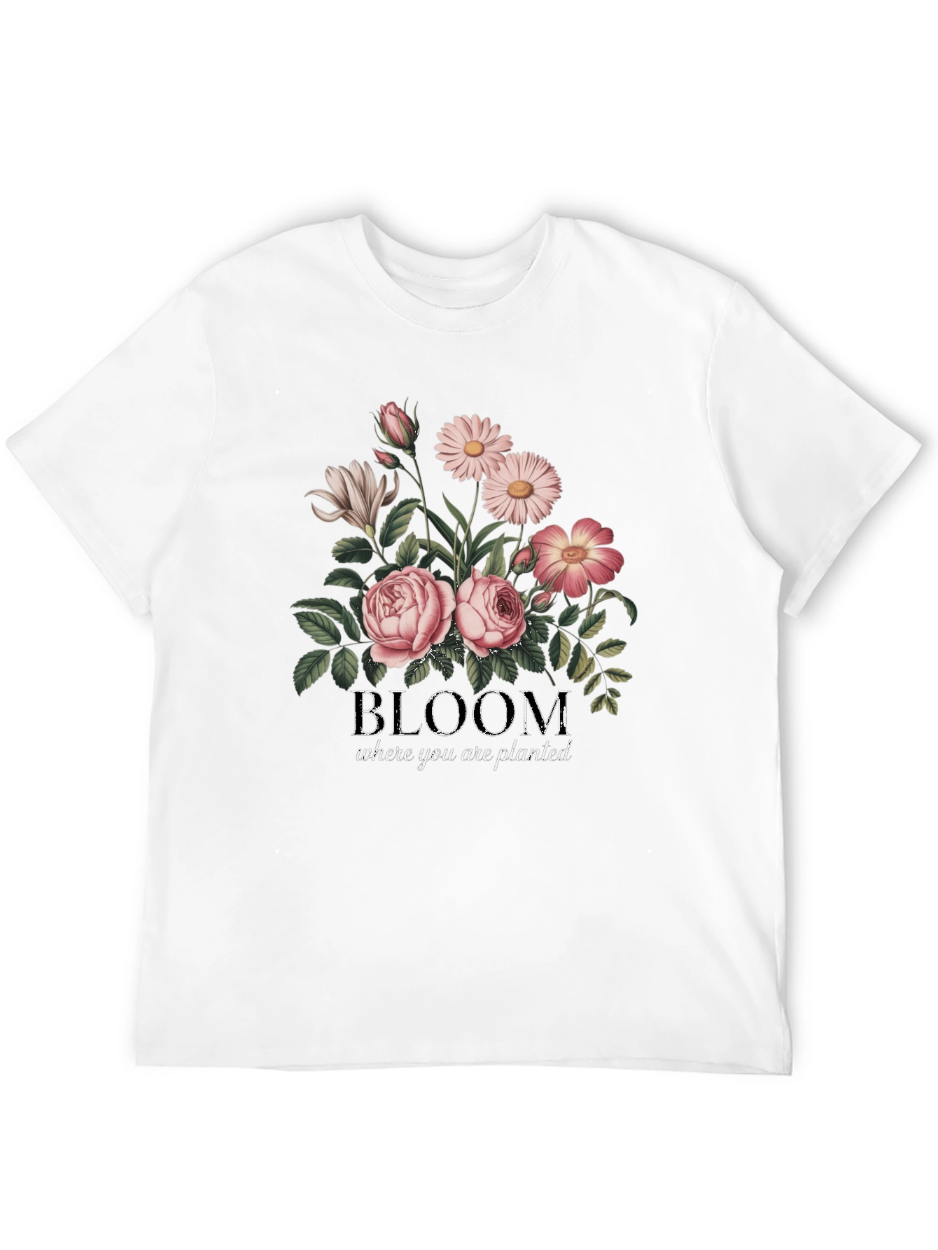 Black Bloom Where You Are Planted Graphic Tee view 12