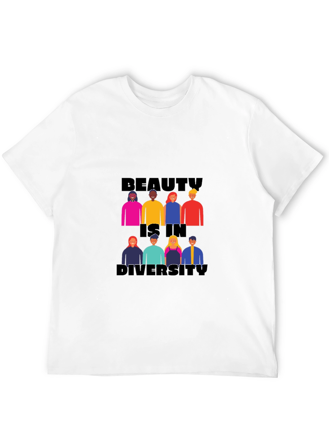 Black Beauty in Diversity Black Graphic Tee view 12