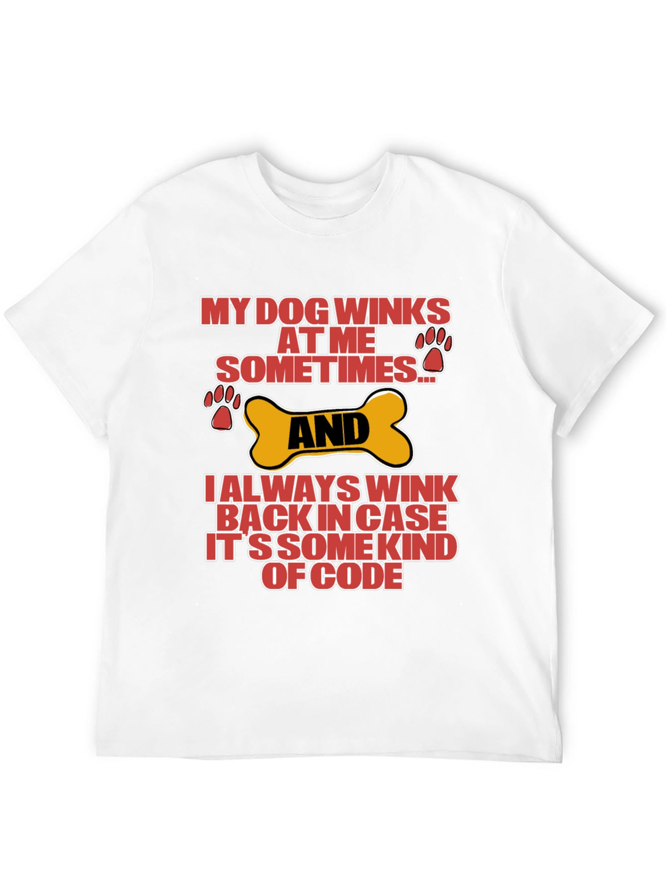 Black Dog Wink Code T-Shirt view 12