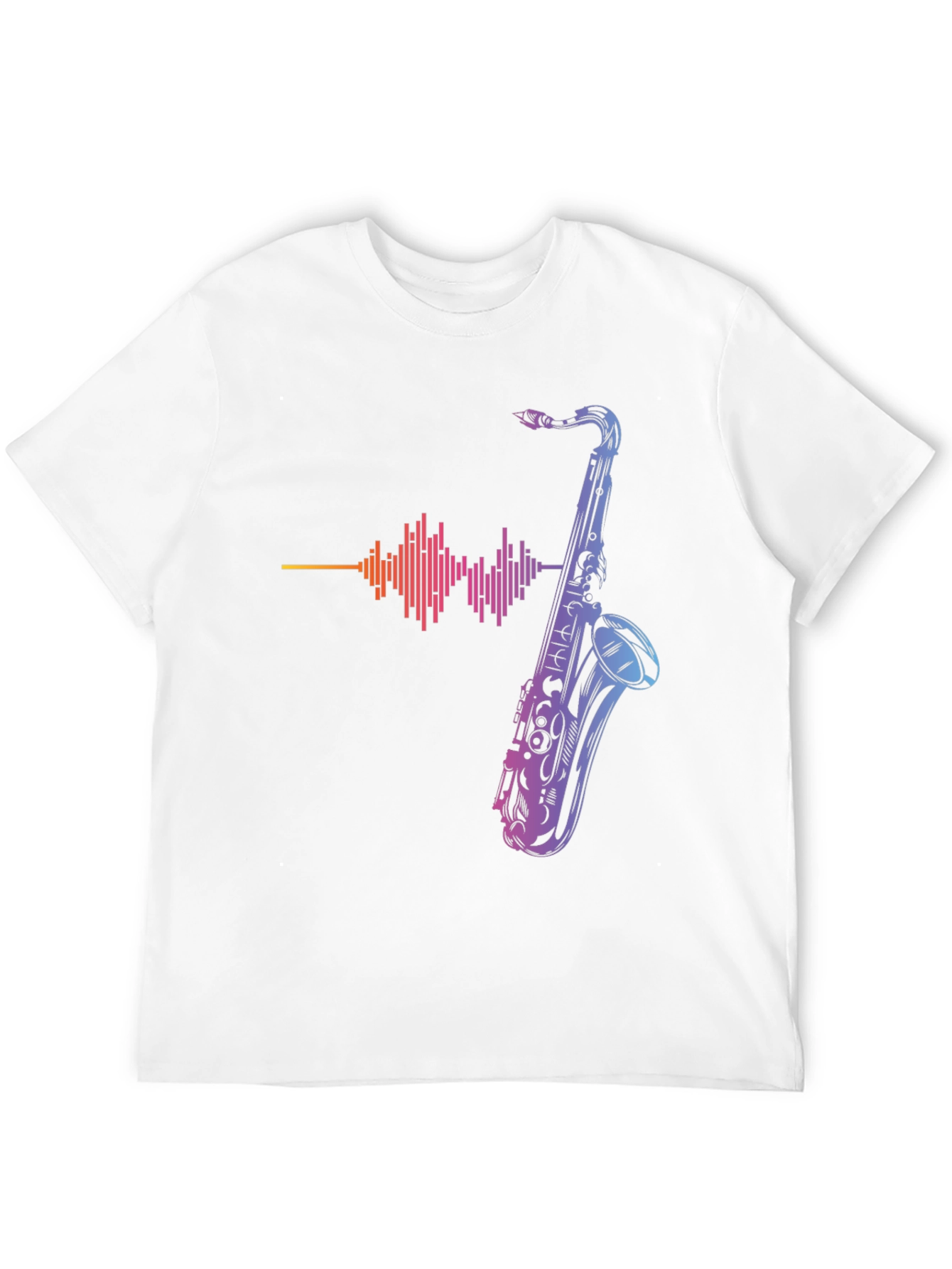 Black Saxophone Graphic Print Tee - Music Lover T-Shirt view 12