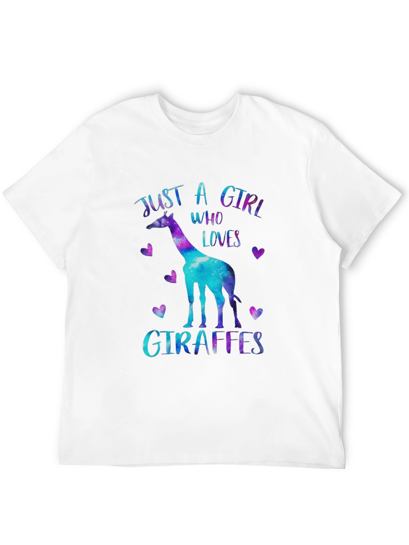 Black Just A Girl Who Loves Giraffes T-Shirt view 12