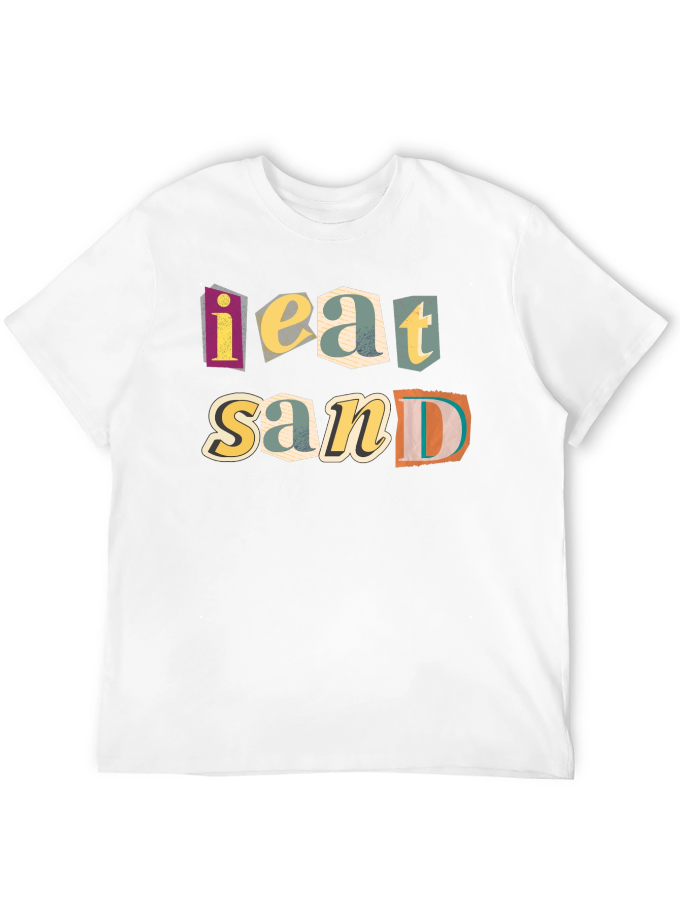 Black I Eat Sand Funny Graphic T-Shirt view 12