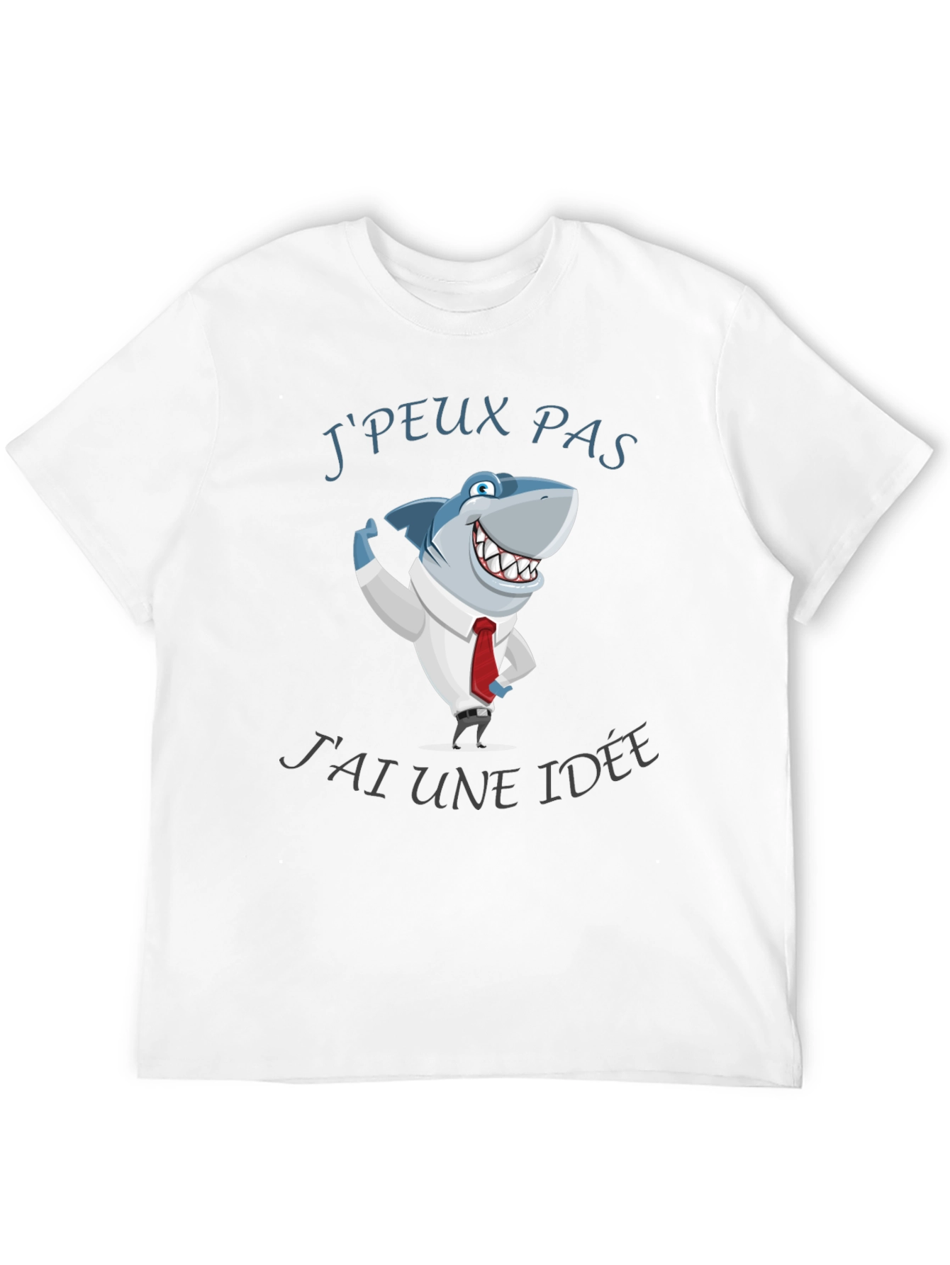 Black Funny Shark Idea T-Shirt view 12