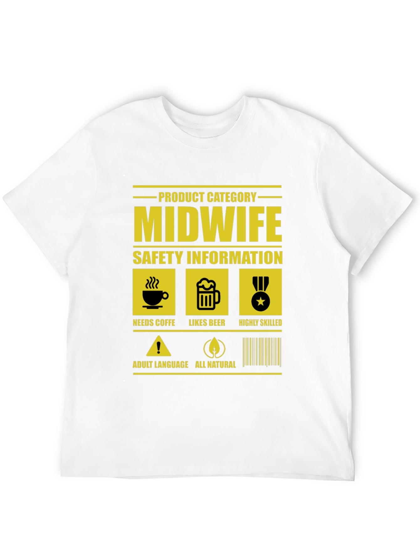 Black Midwife Product Category Funny T-Shirt view 12