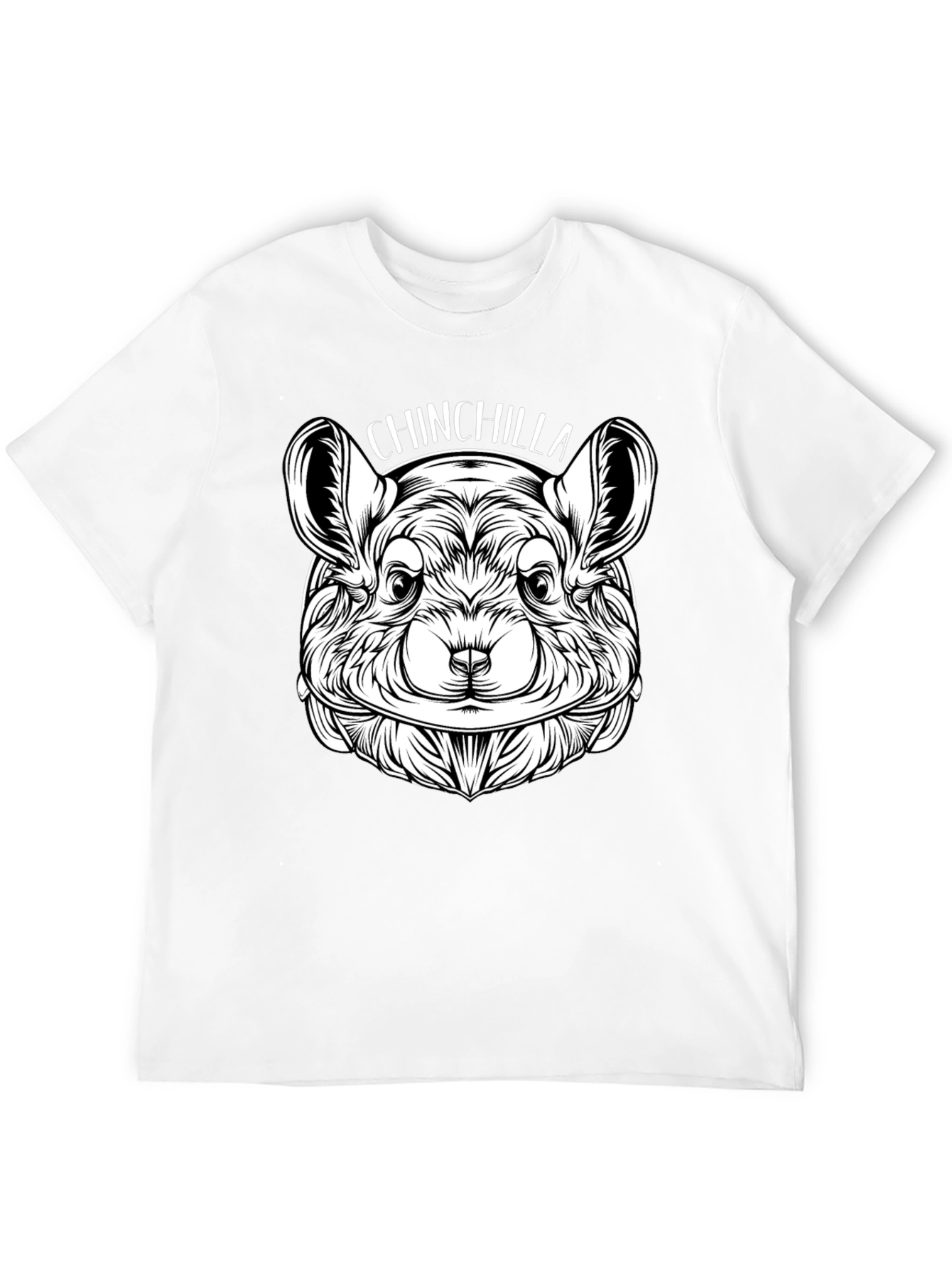Black Chinchilla Graphic Print Crew Neck T-Shirt view 12