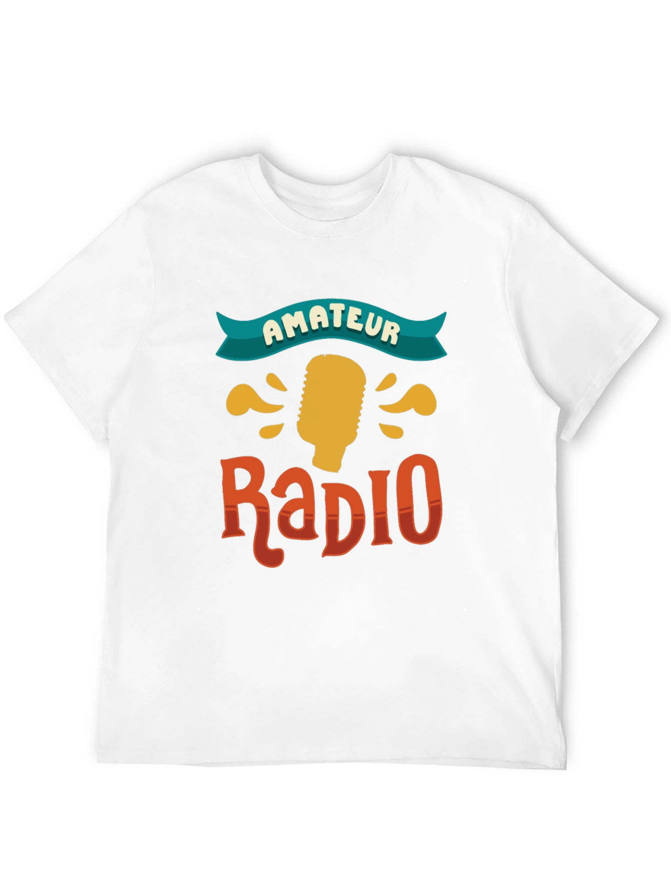 Black Amateur Radio Graphic Tee - Black Cotton T-Shirt view 12