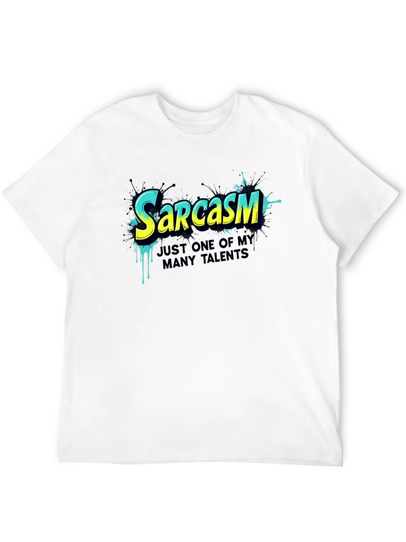 Black Sarcasm T-Shirt - One of My Many Talents view 12
