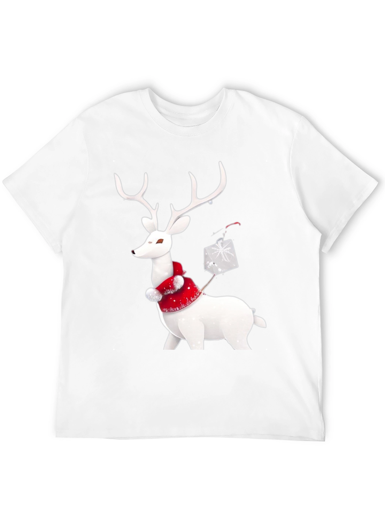 Black Festive Reindeer Graphic Tee - Holiday Apparel view 12