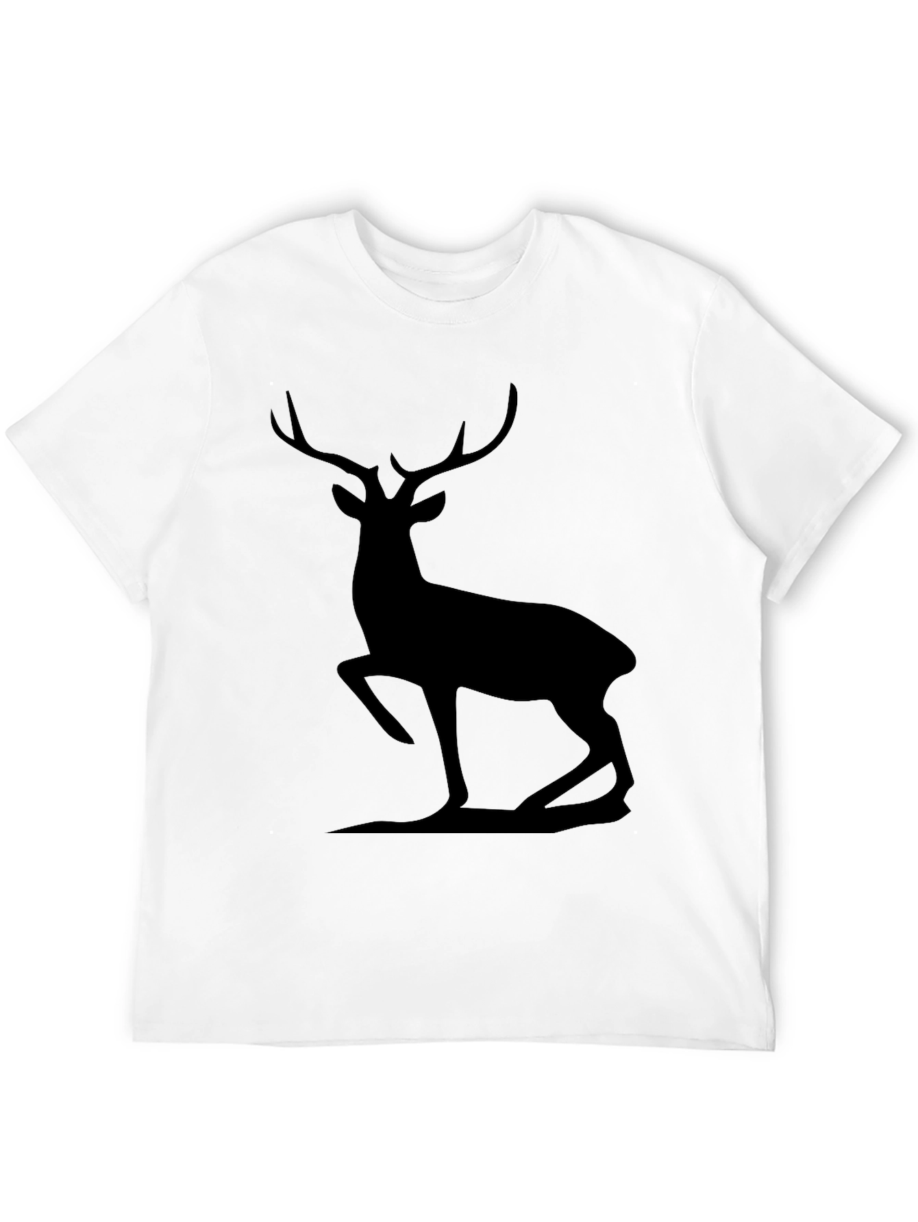 Black Men's Black Deer Silhouette Graphic Tee view 12