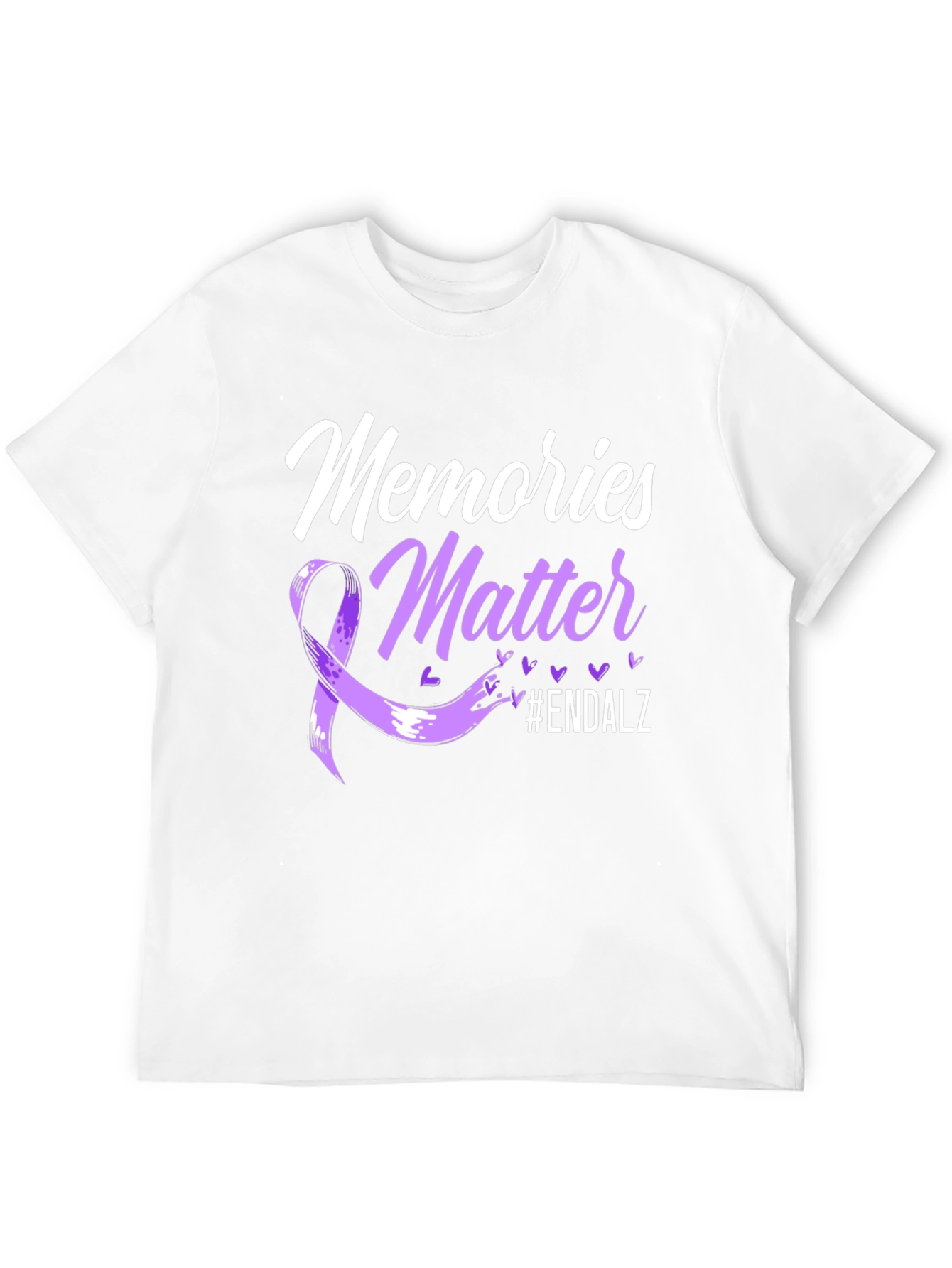 Black Memories Matter Alzheimer's Awareness Ribbon T-Shirt view 12