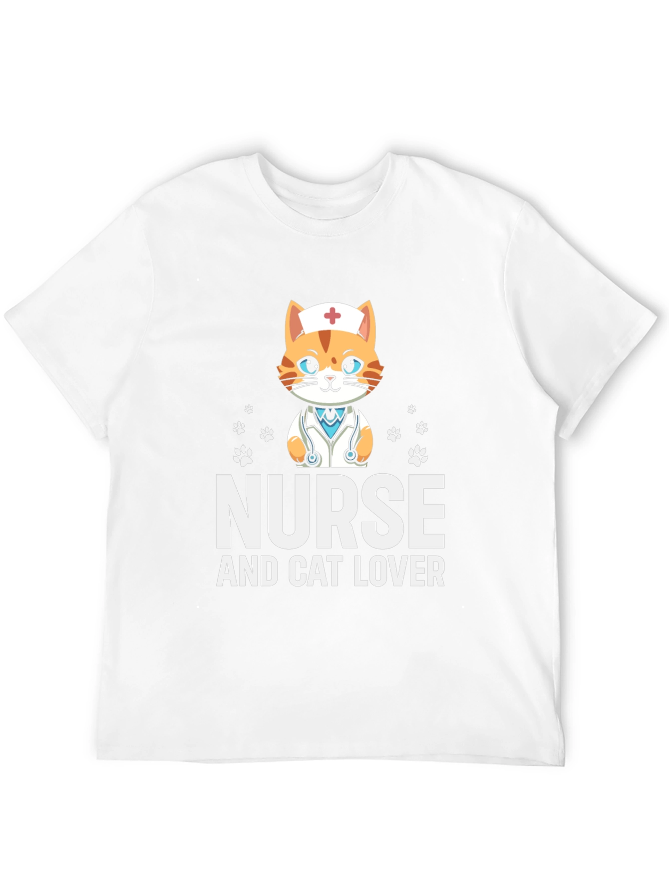 Black Nurse Cat Lover T-Shirt view 12