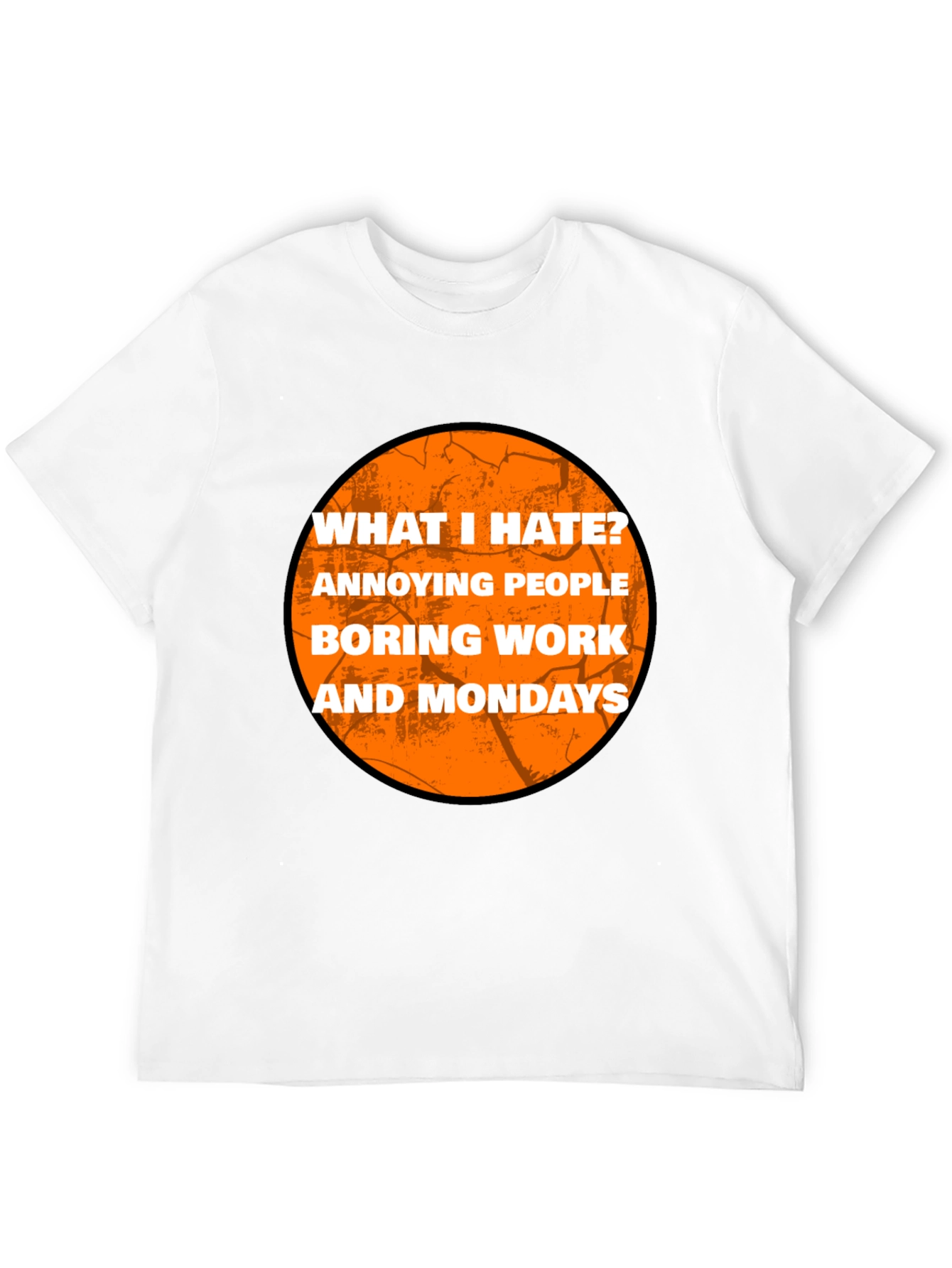 Black Humorous "What I Hate" Graphic T-Shirt view 12