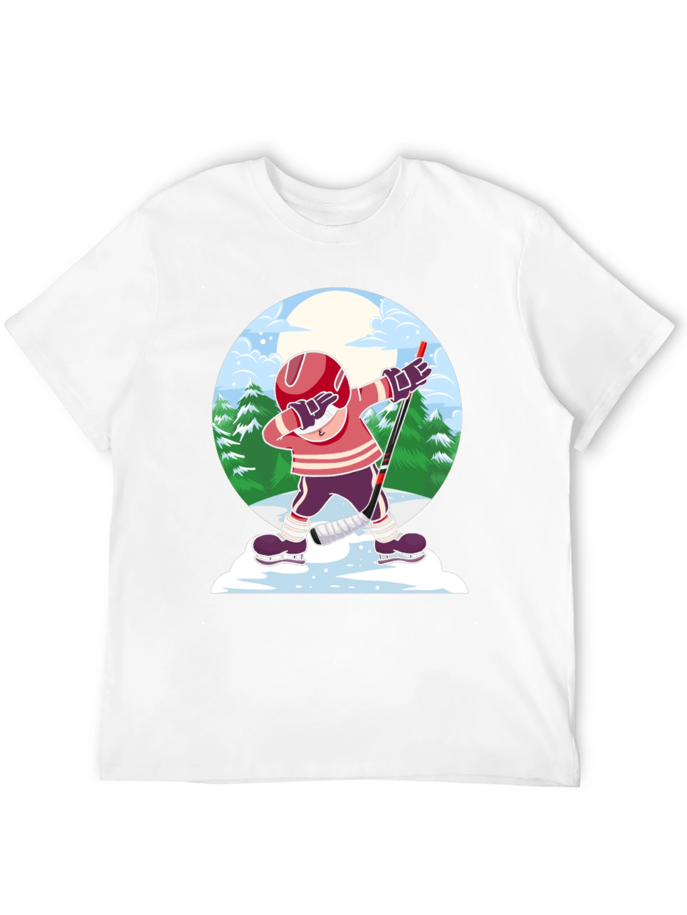 Black Dabbing Hockey Player T-Shirt view 12