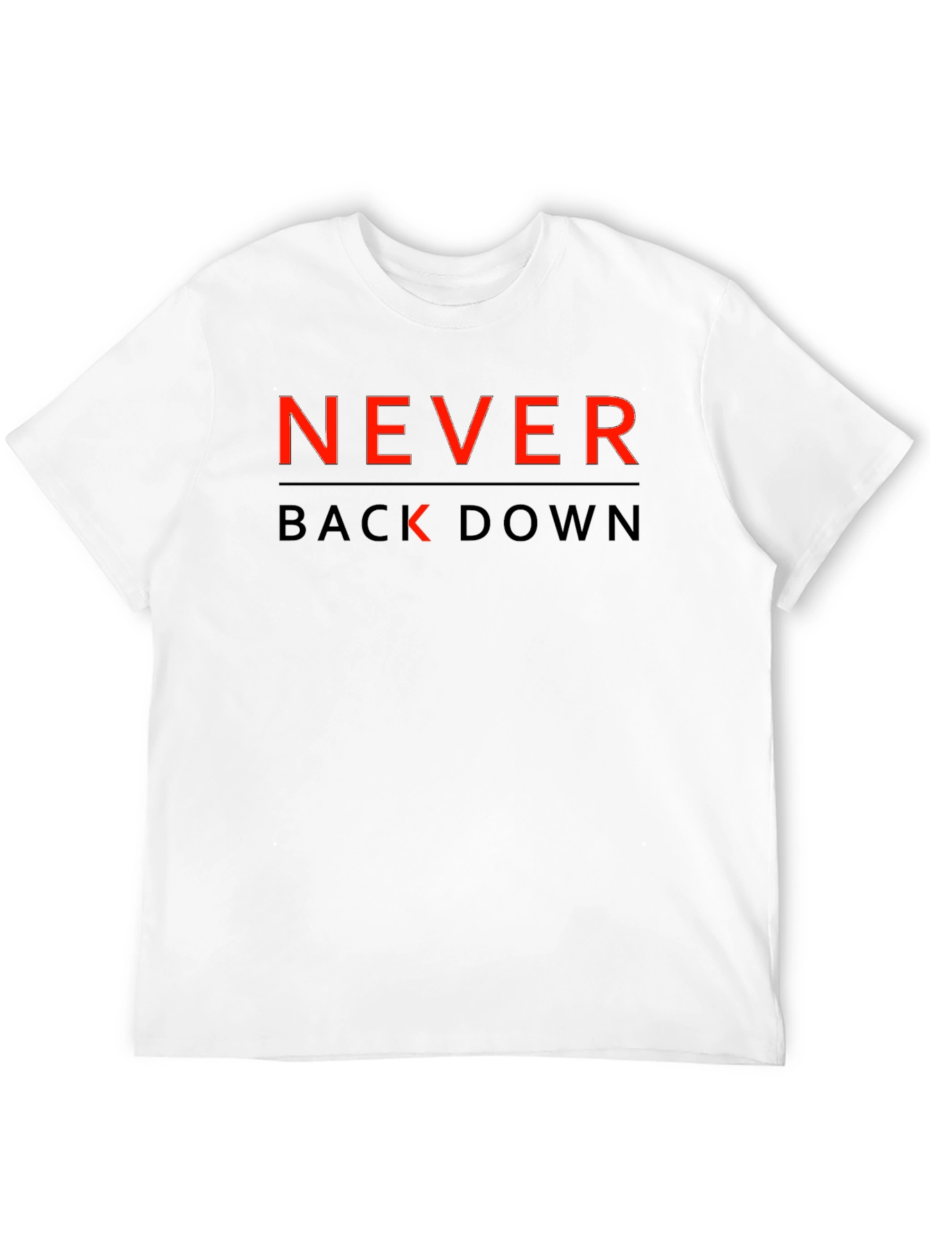 Black Never Back Down Graphic T-Shirt view 12