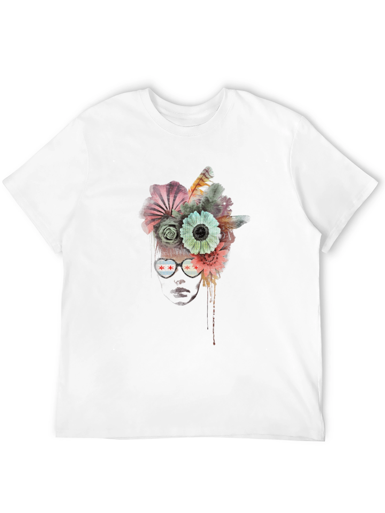Black Floral Head Chicago T-Shirt view 12